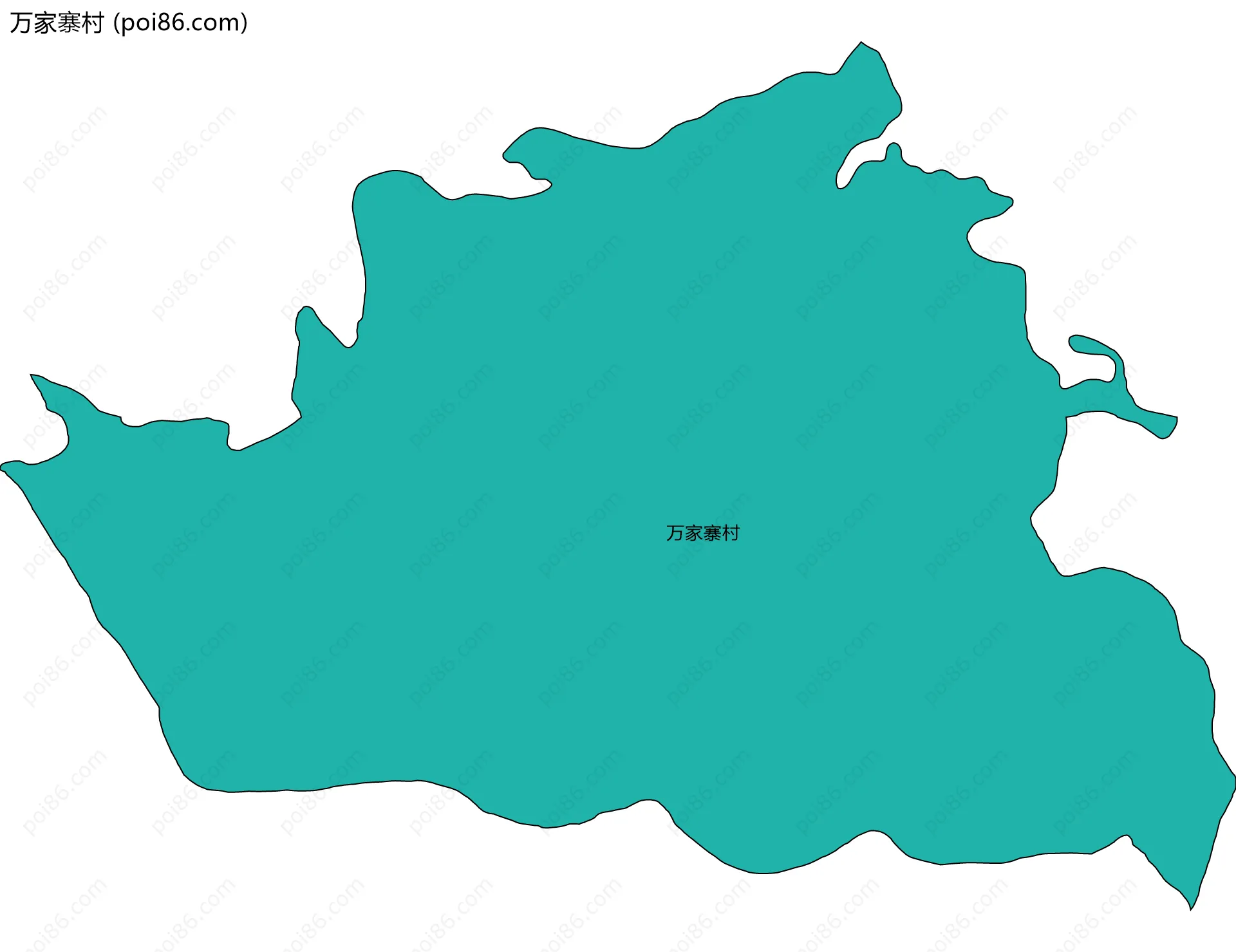 万家寨村边界地图