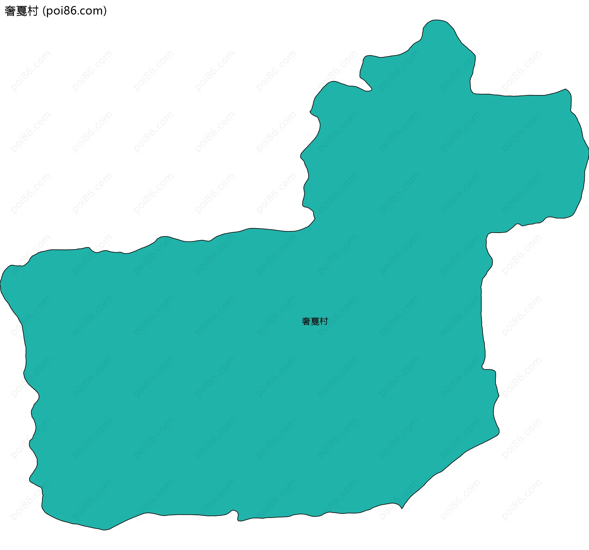 奢戛村边界地图