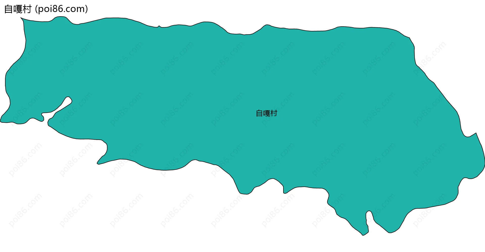 自嘎村边界地图