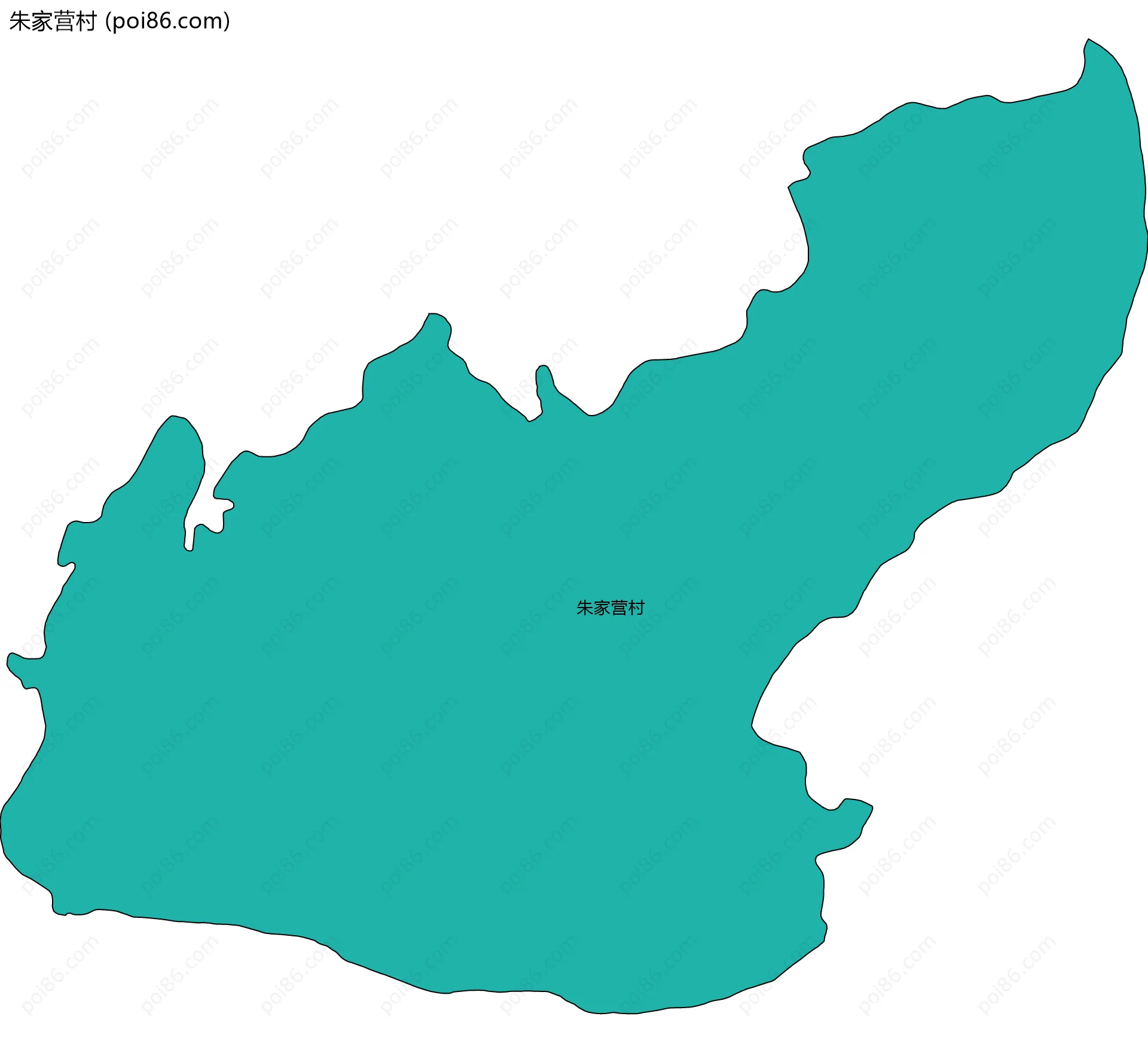 朱家营村边界地图