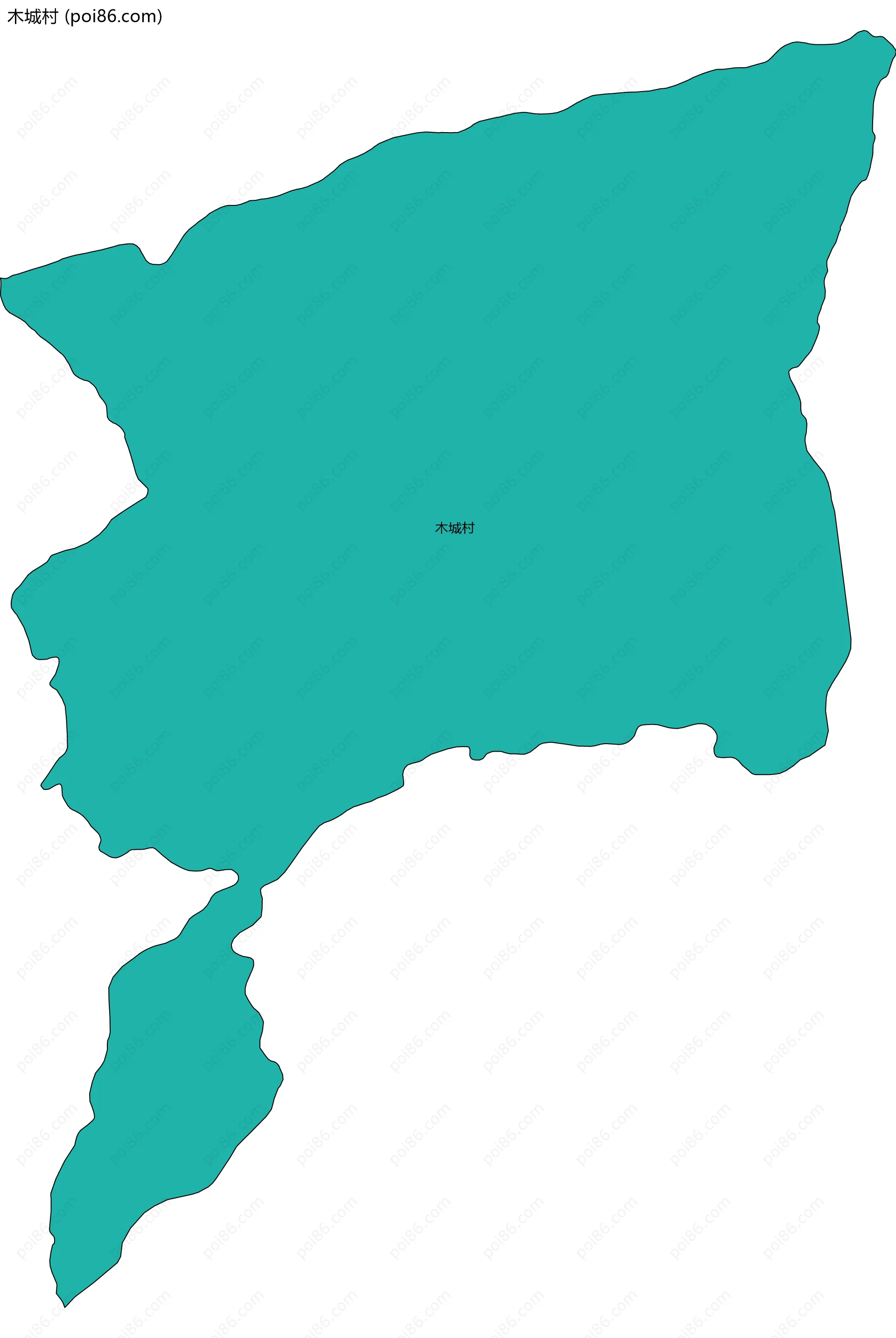 木城村边界地图