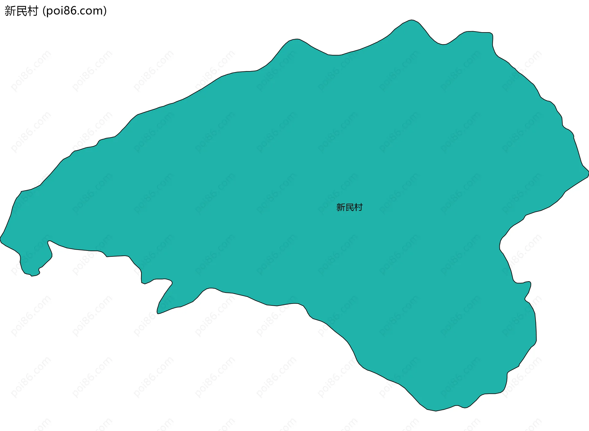 新民村边界地图