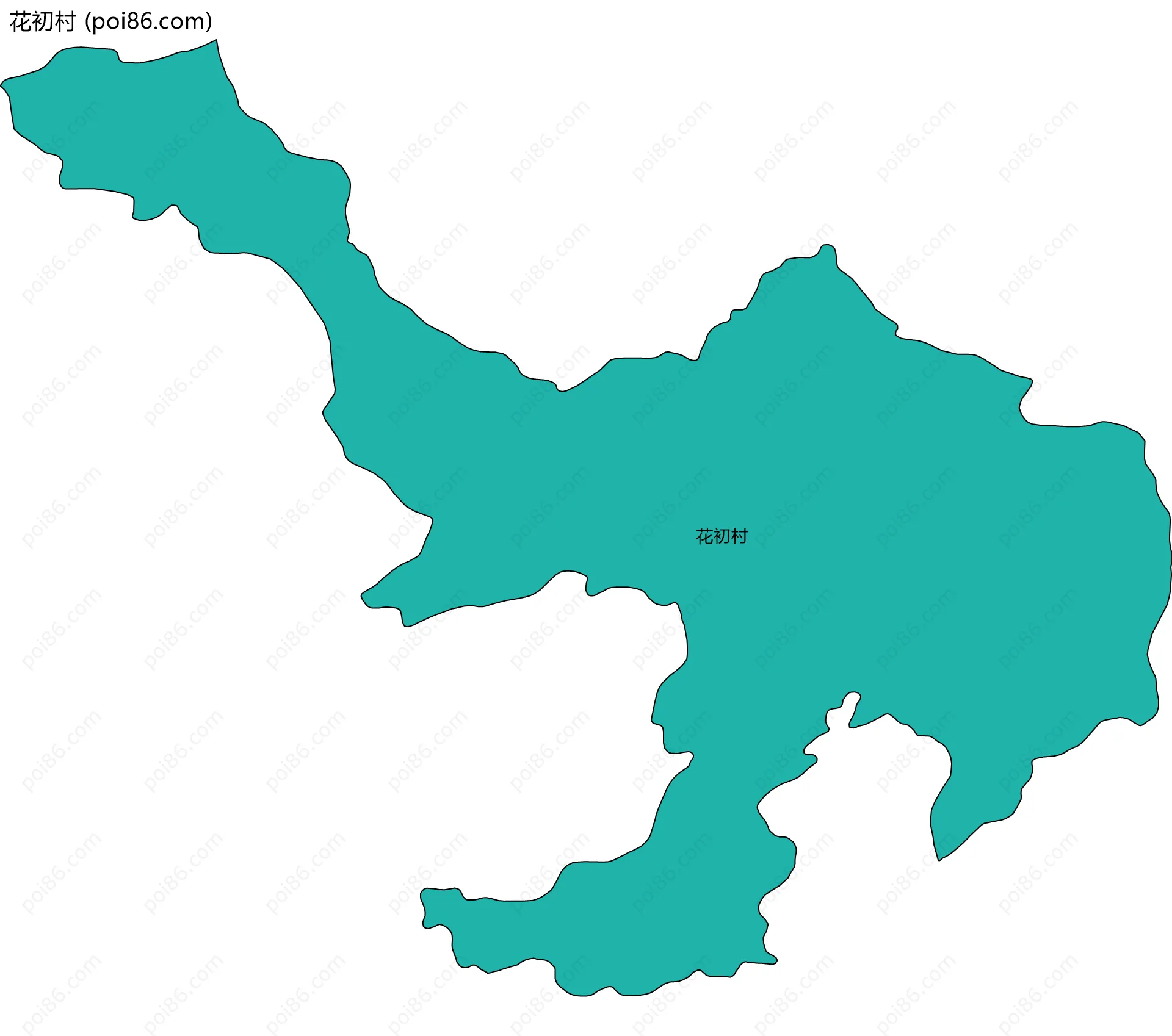 花初村边界地图