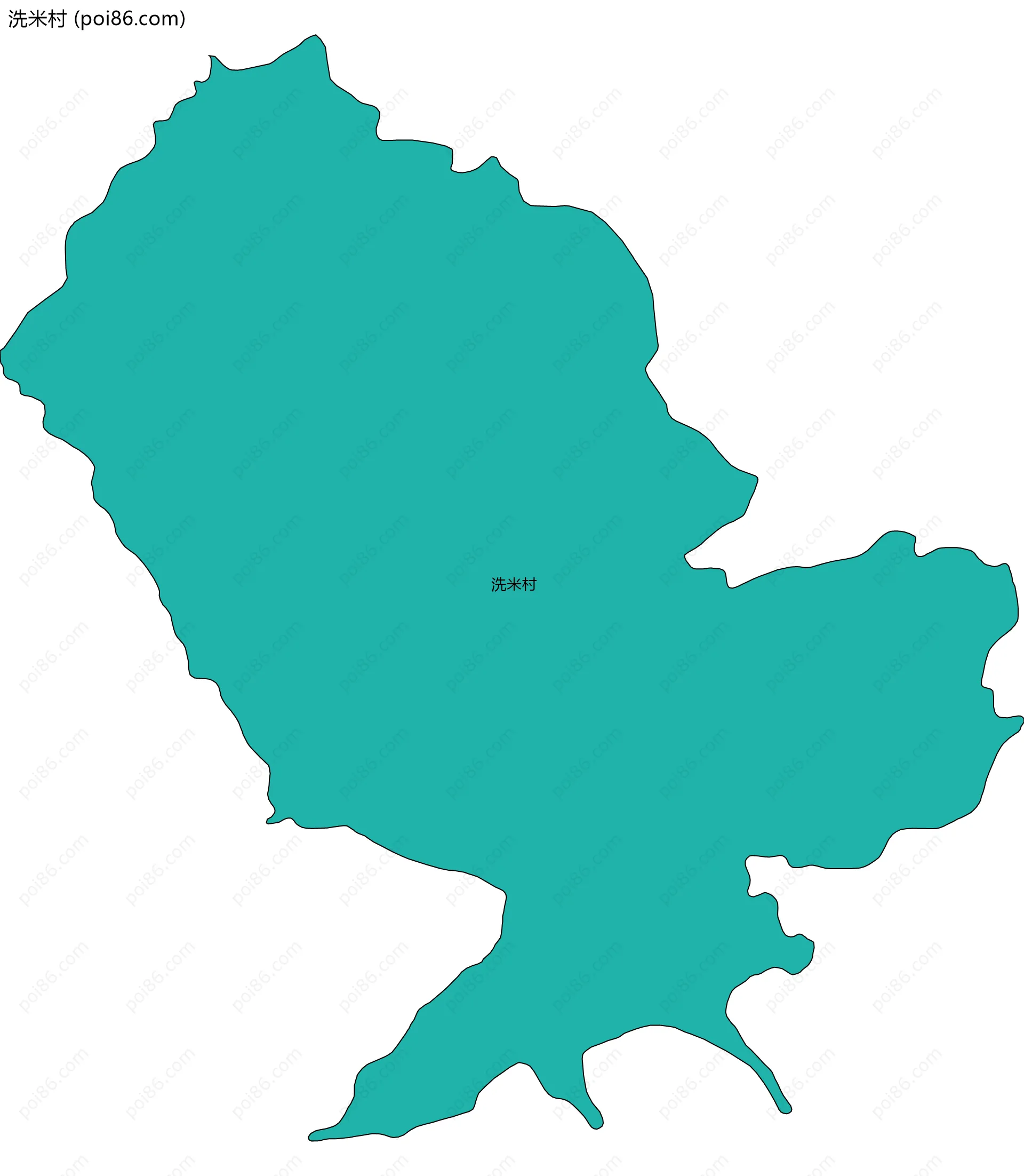 洗米村边界地图