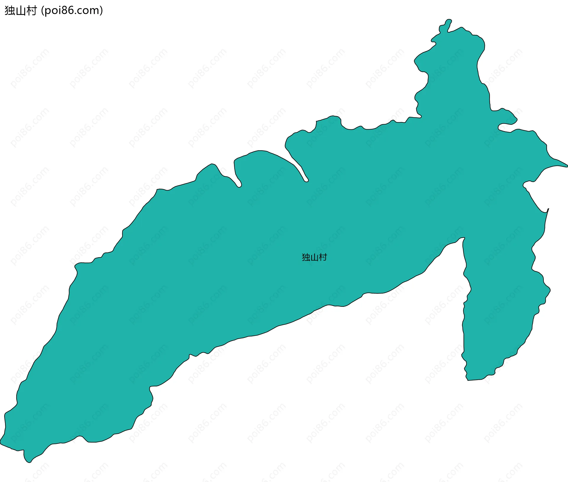 独山村边界地图