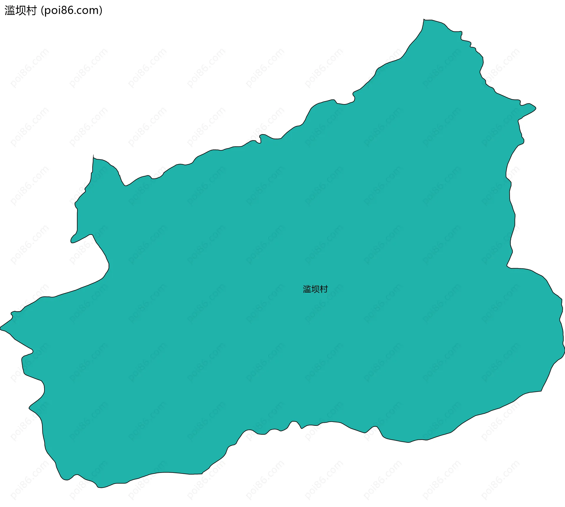 滥坝村边界地图