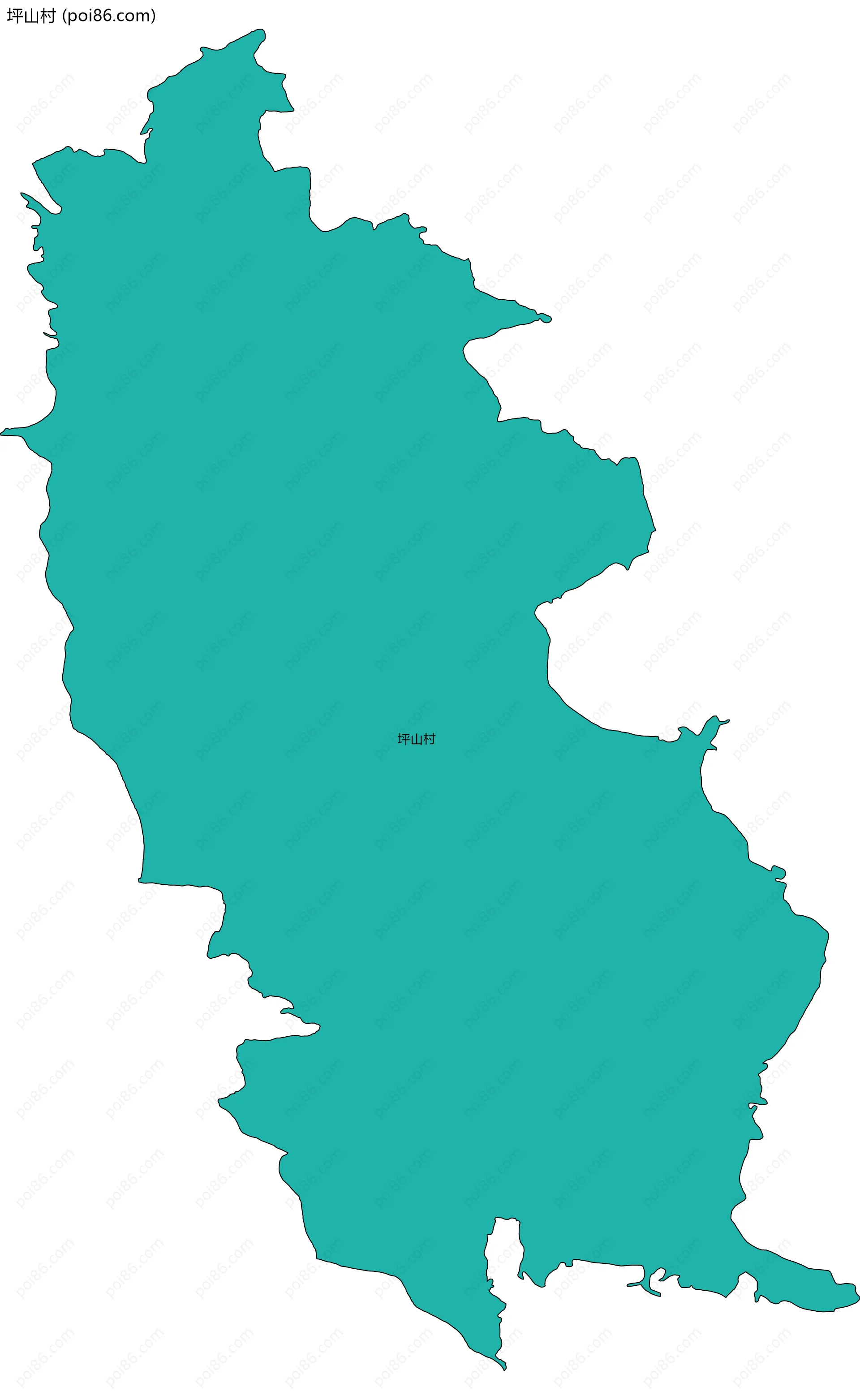 坪山村边界地图