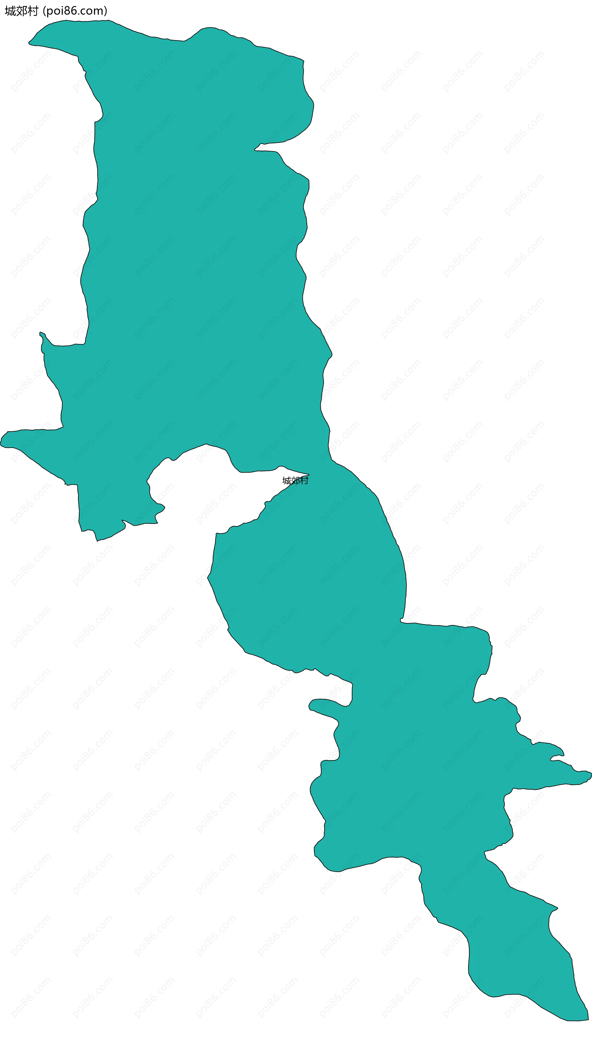 城郊村边界地图
