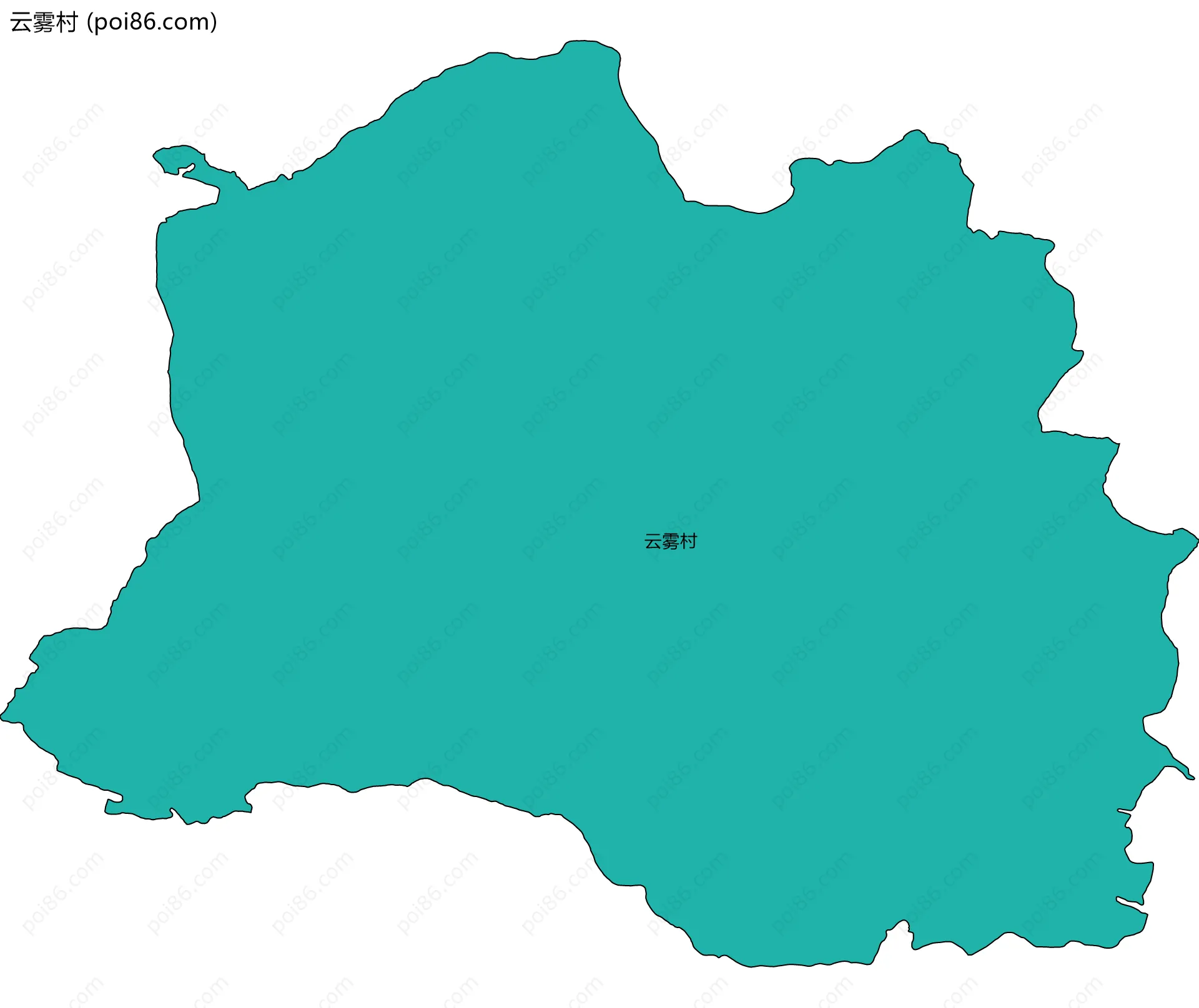 云雾村边界地图