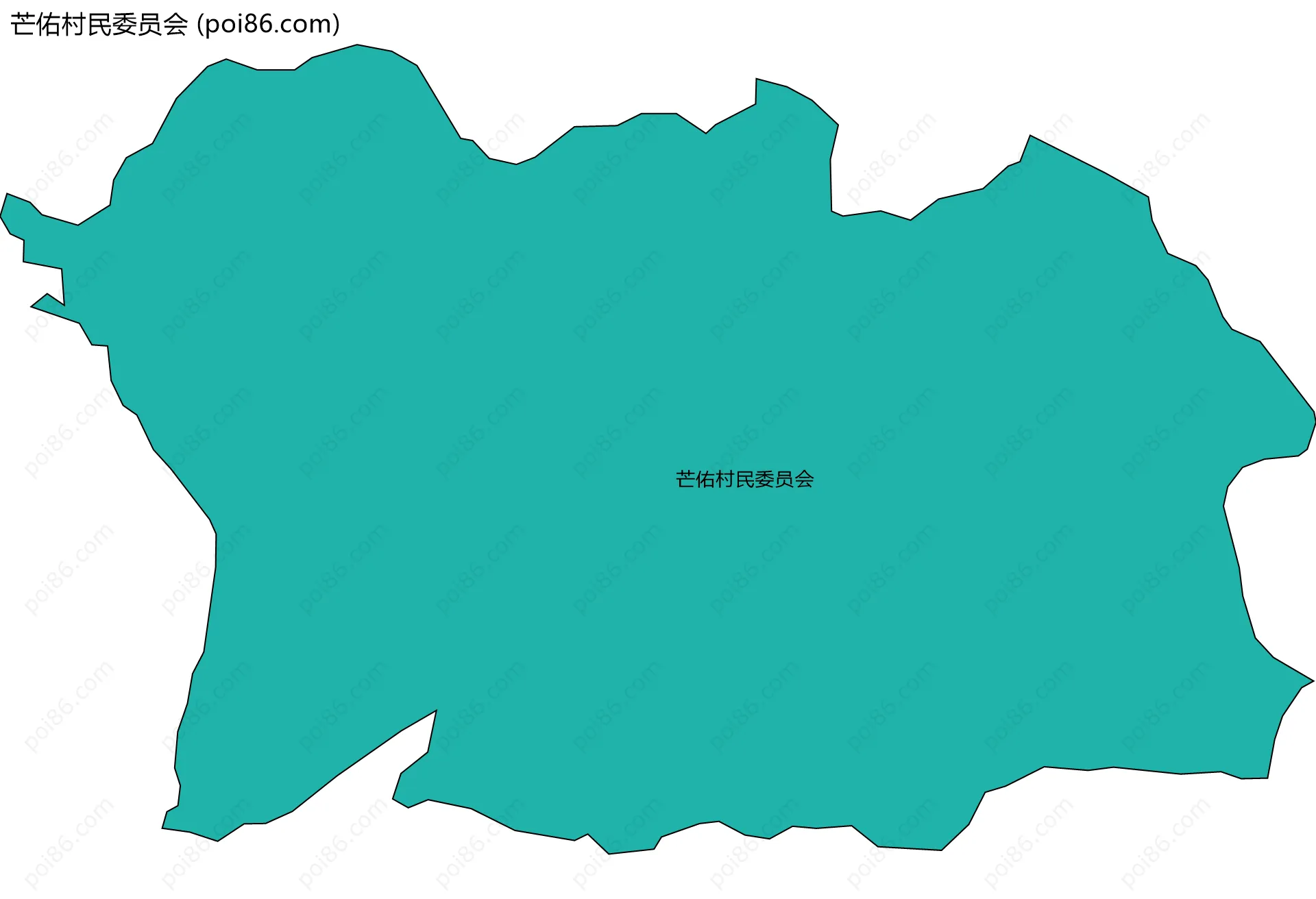 芒佑村民委员会边界地图