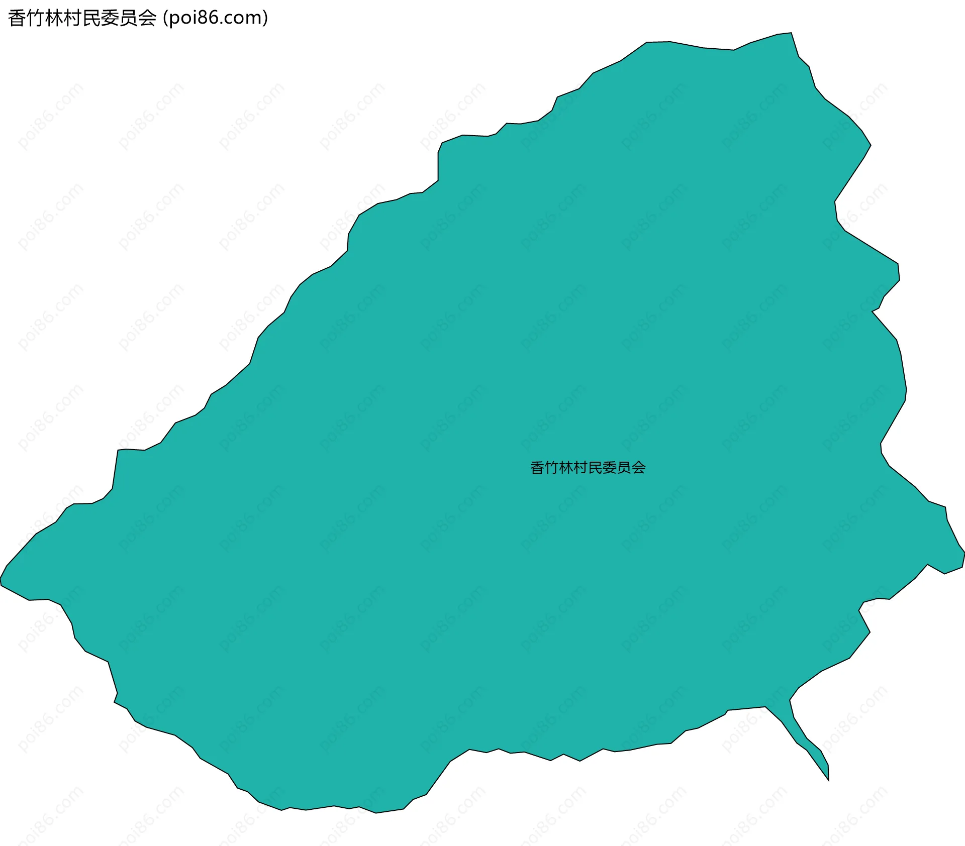 香竹林村民委员会边界地图