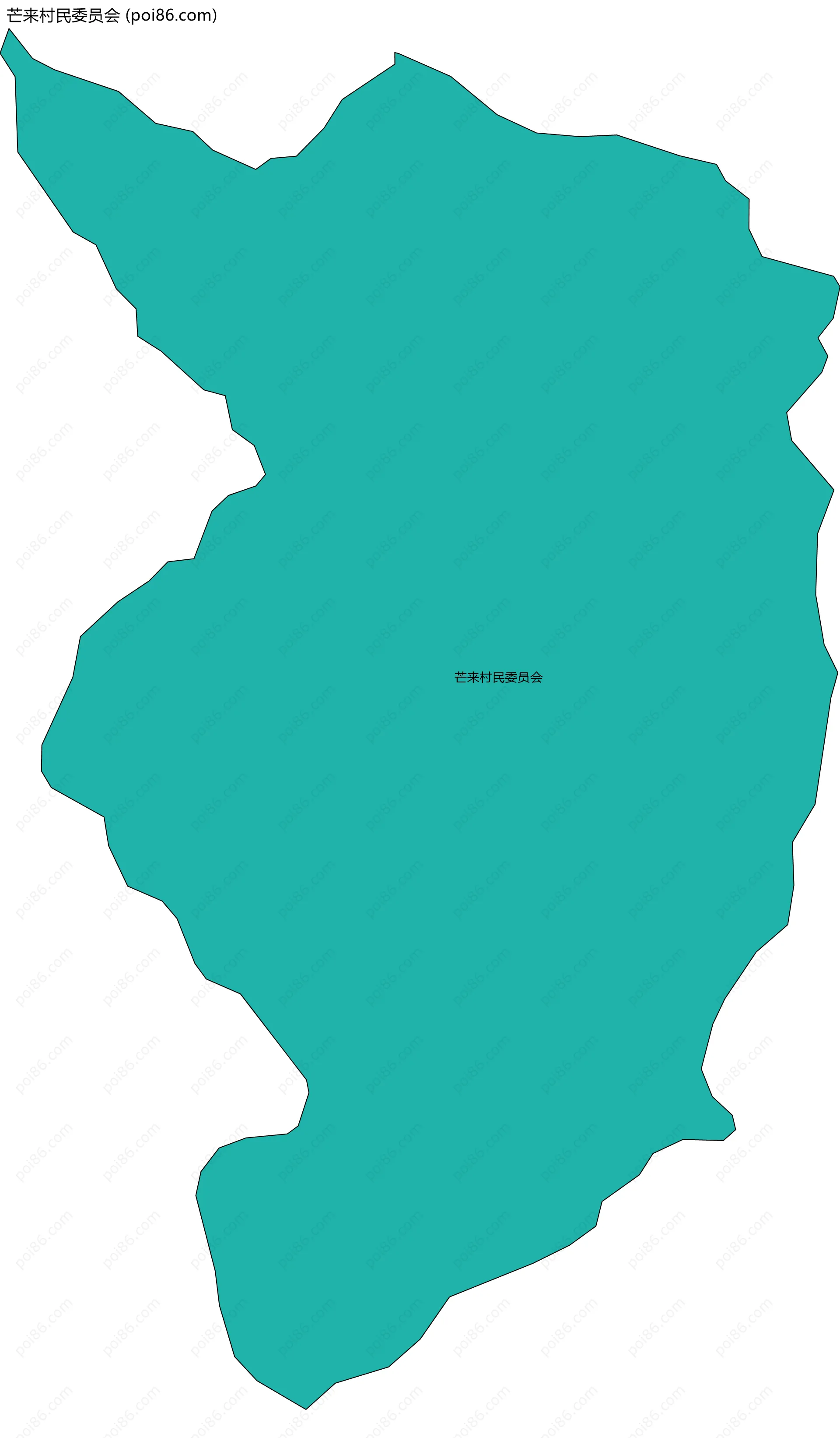 芒来村民委员会边界地图