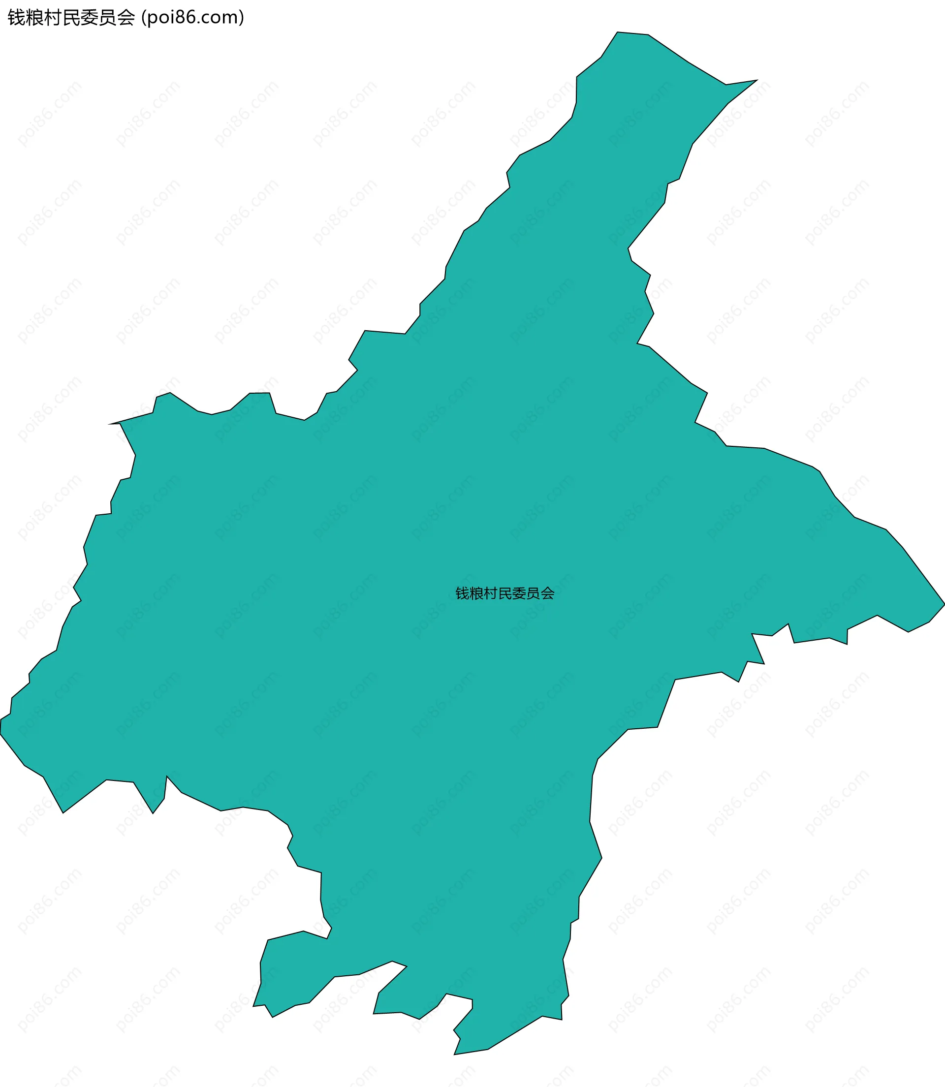 钱粮村民委员会边界地图