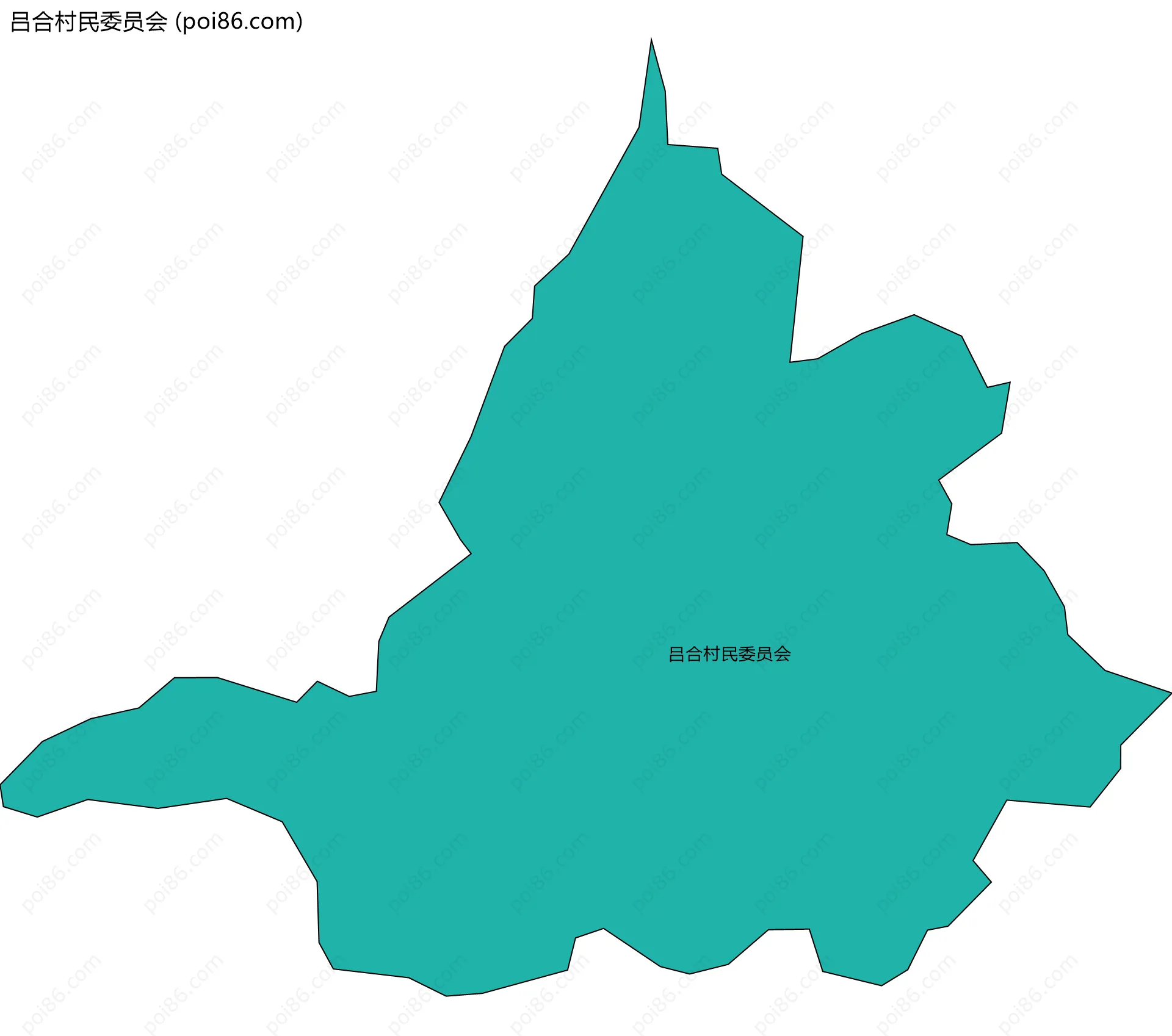 吕合村民委员会边界地图
