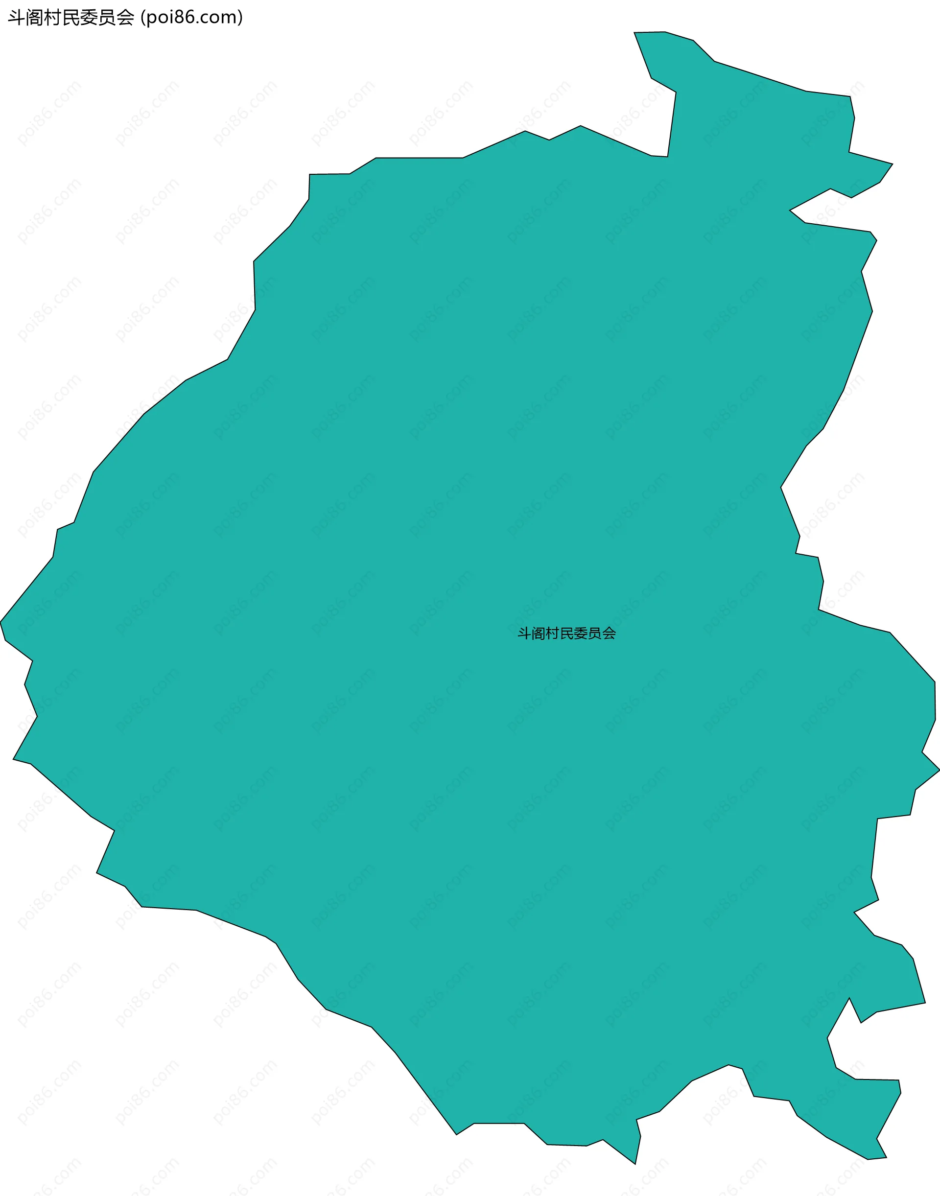 斗阁村民委员会边界地图