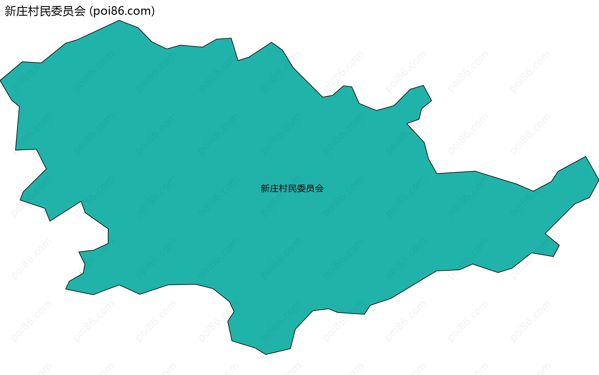 新庄村民委员会边界地图