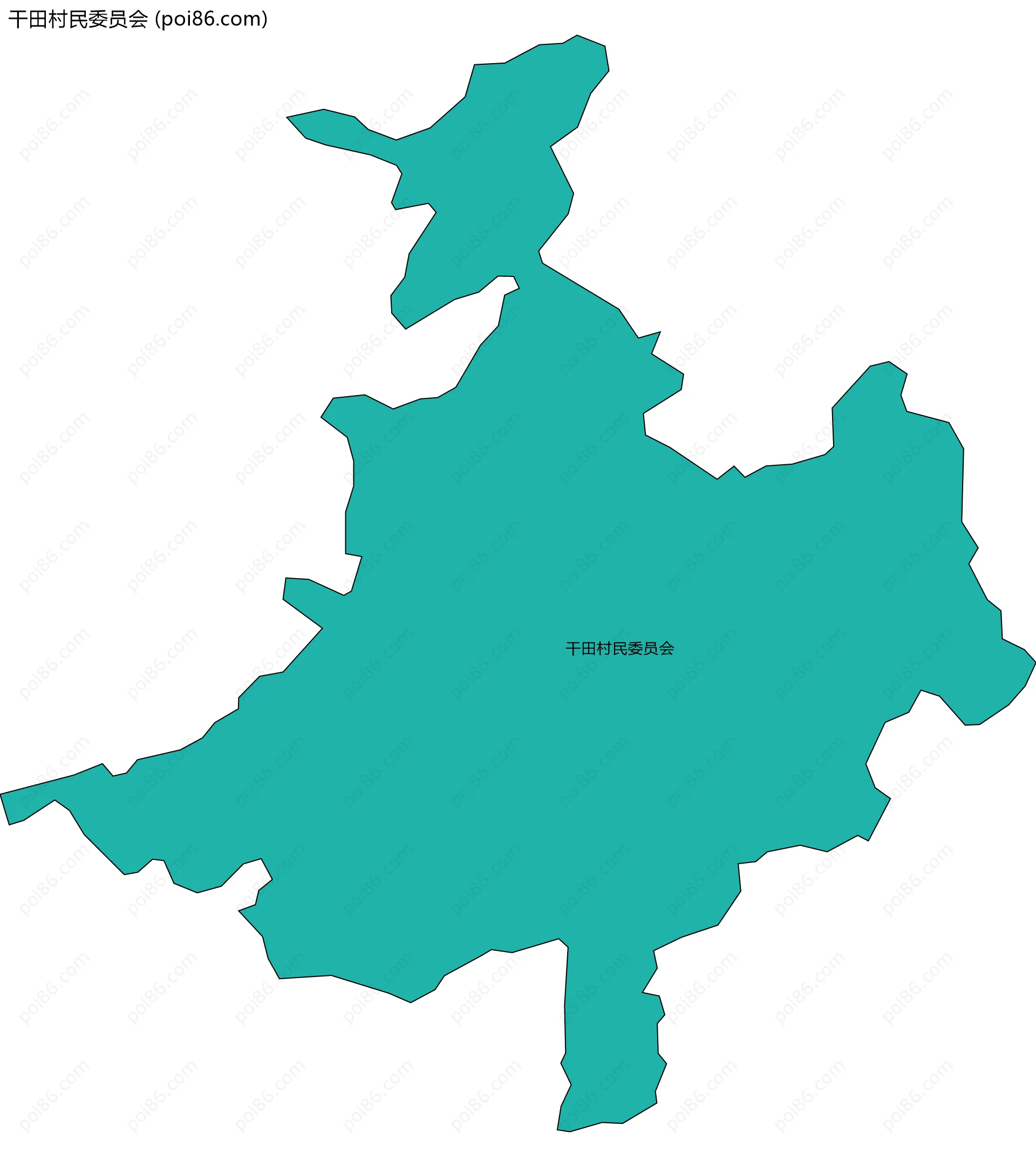 干田村民委员会边界地图