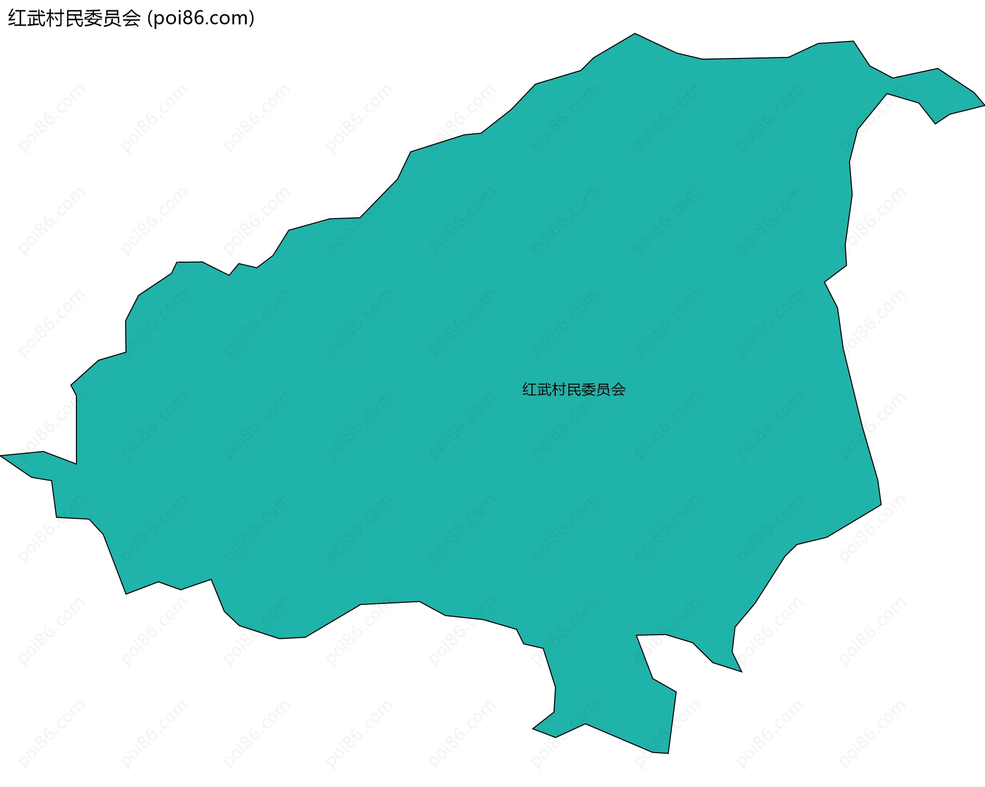 红武村民委员会边界地图