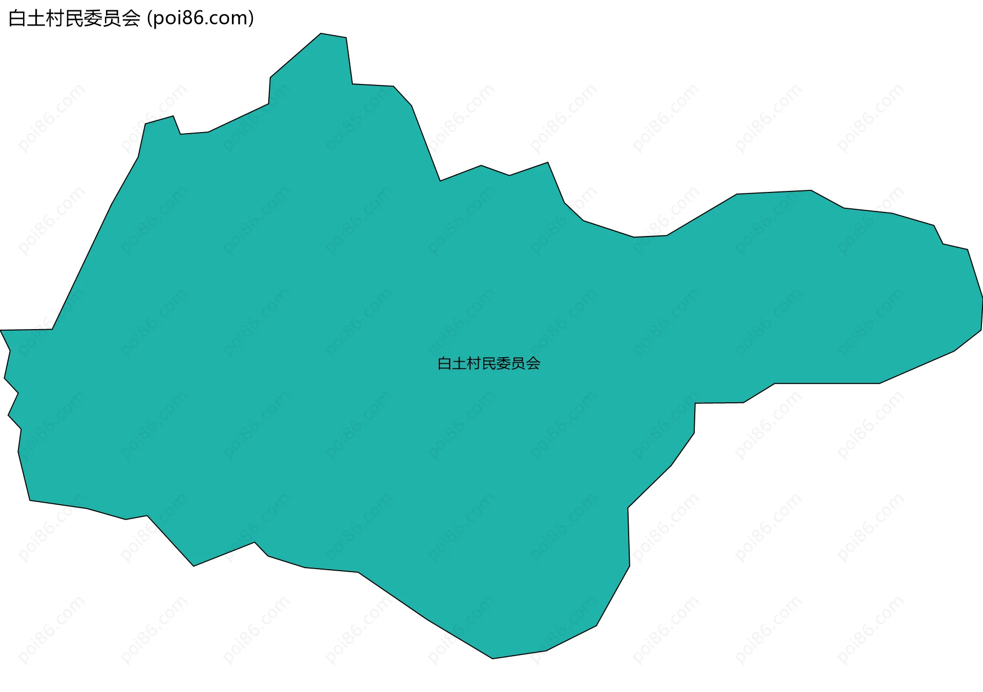 白土村民委员会边界地图