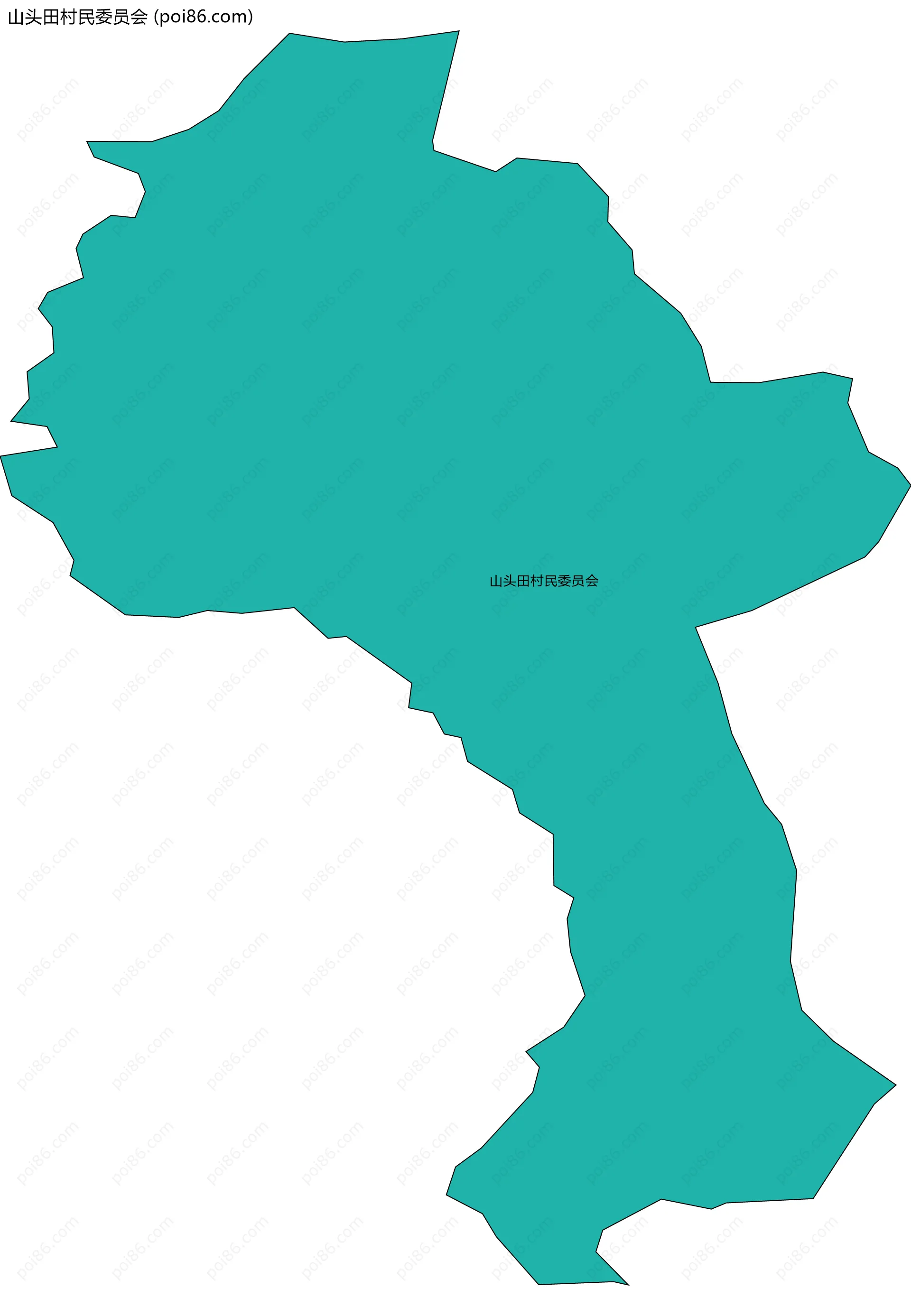 山头田村民委员会边界地图