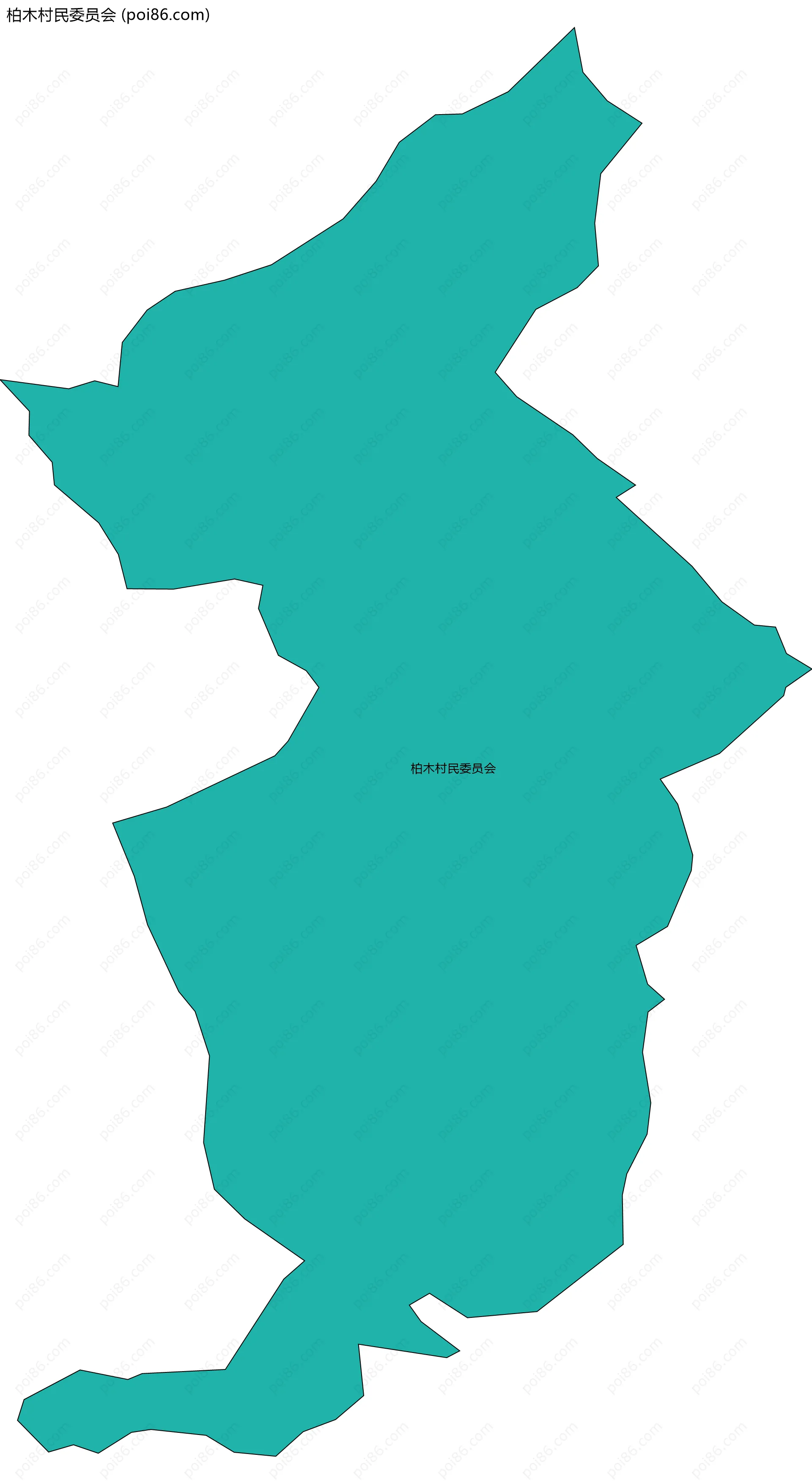 柏木村民委员会边界地图