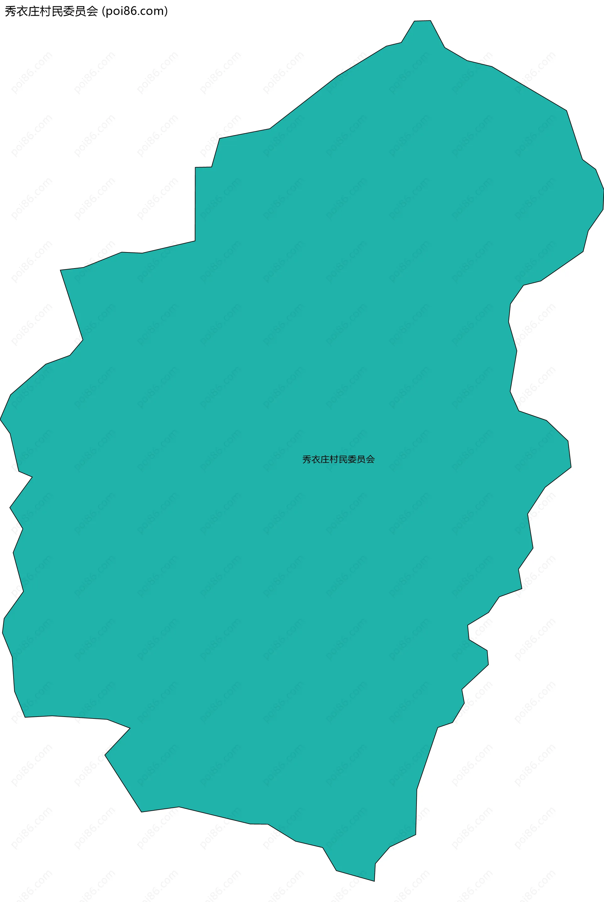 秀衣庄村民委员会边界地图