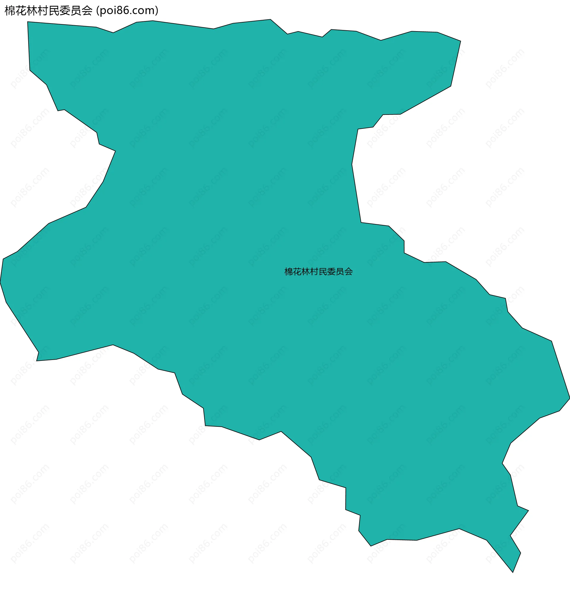 棉花林村民委员会边界地图