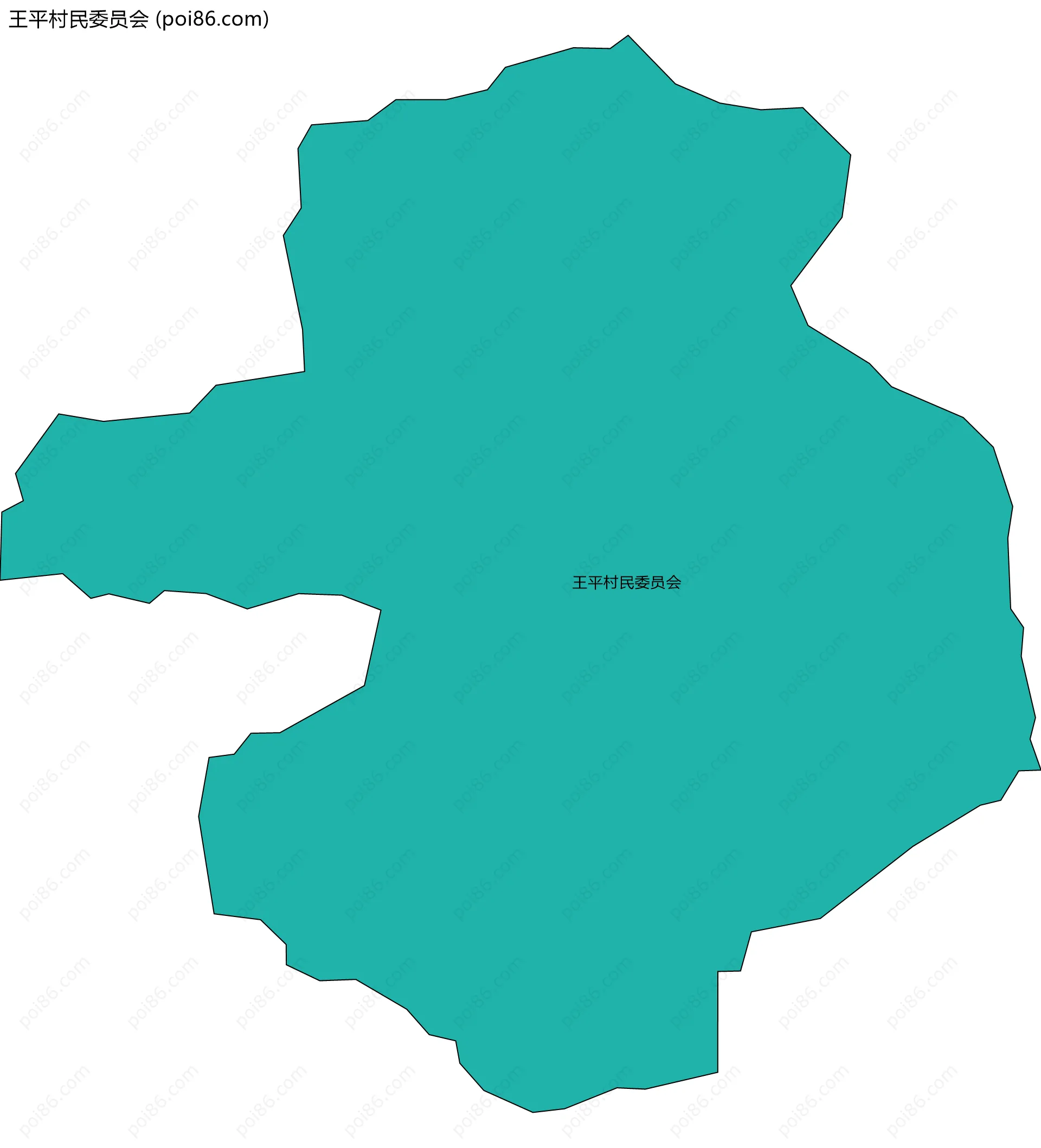 王平村民委员会边界地图