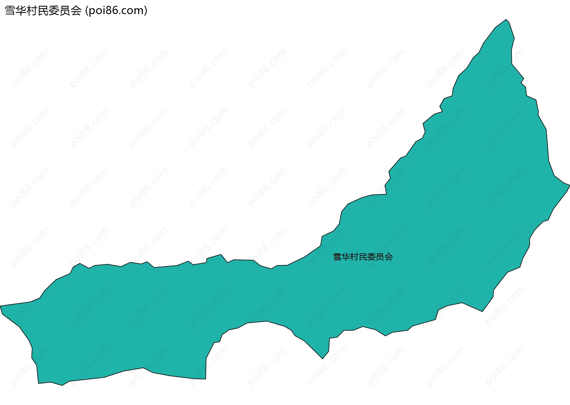 雪华村民委员会边界地图