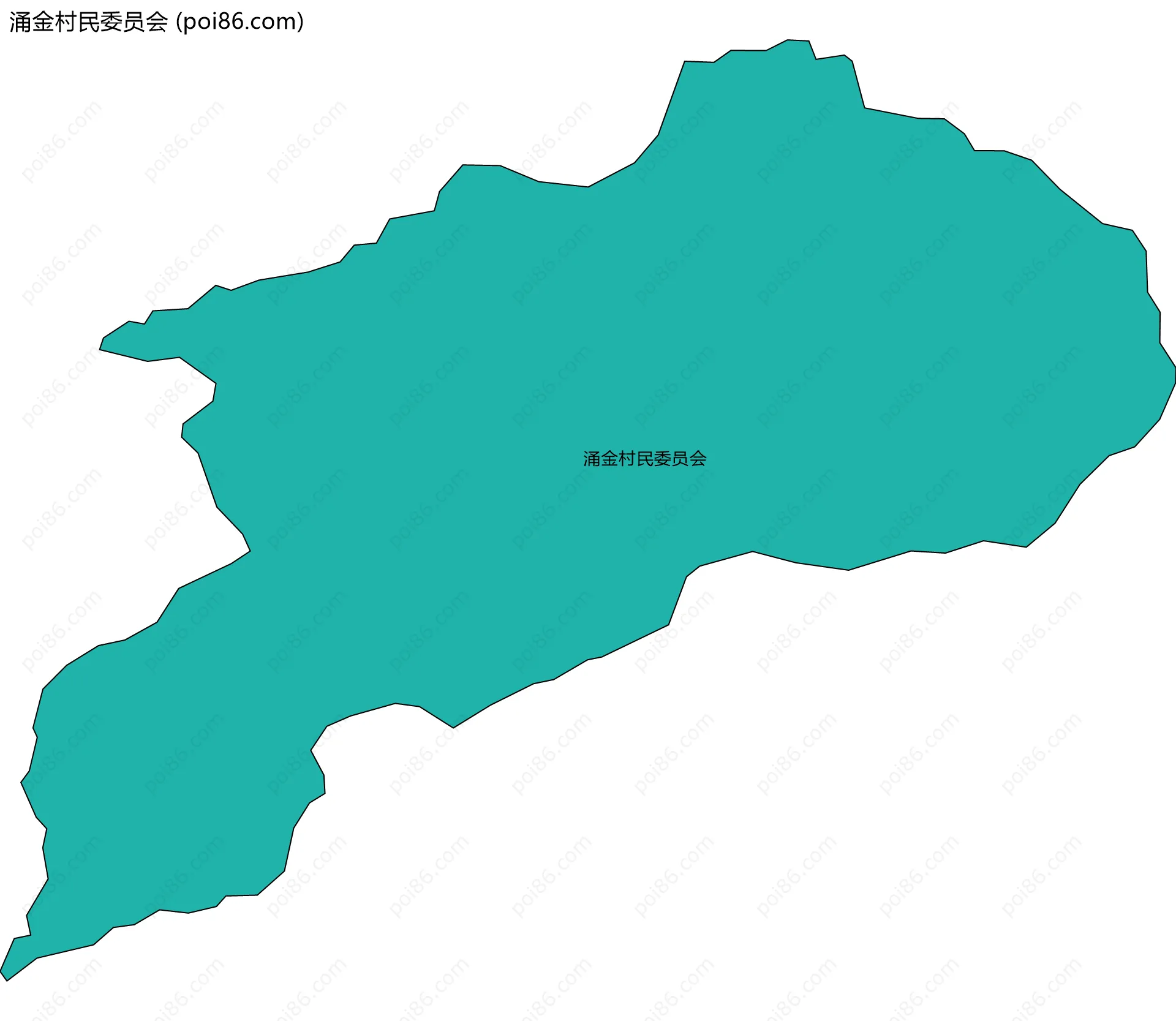 涌金村民委员会边界地图