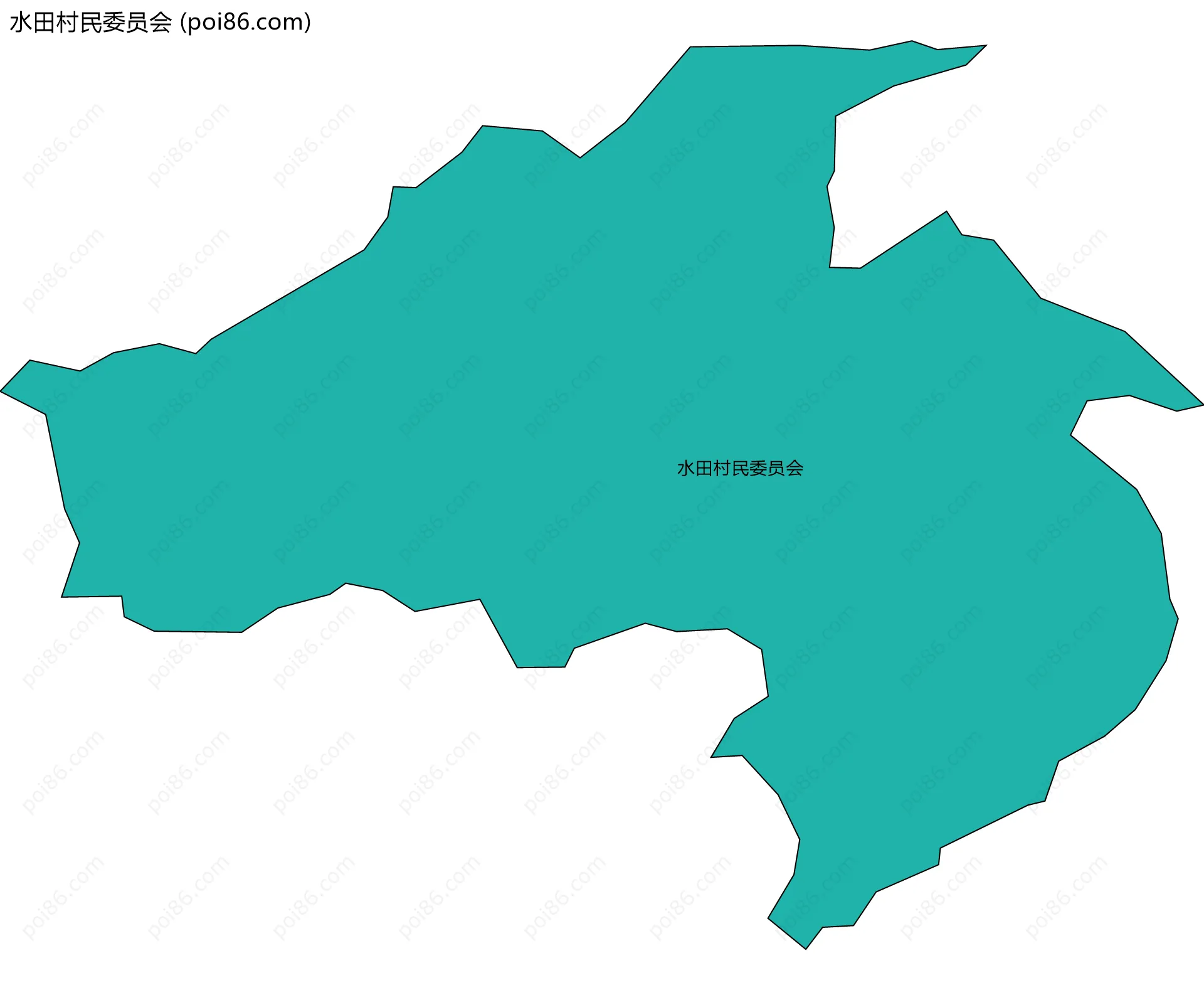 水田村民委员会边界地图