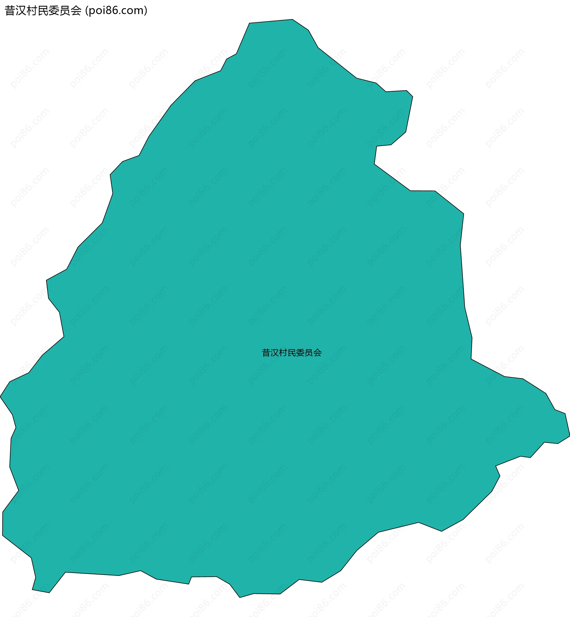 昔汉村民委员会边界地图