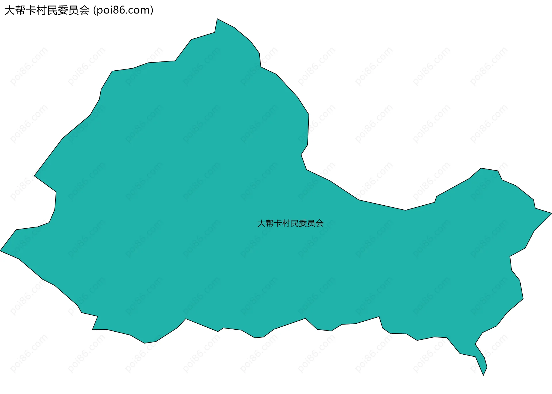 大帮卡村民委员会边界地图