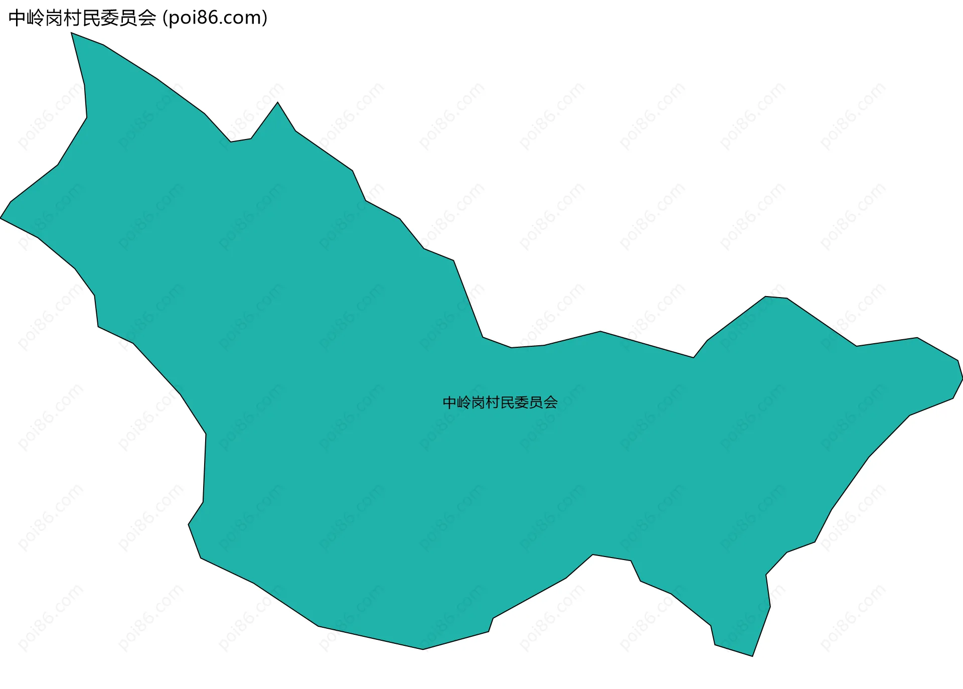 中岭岗村民委员会边界地图