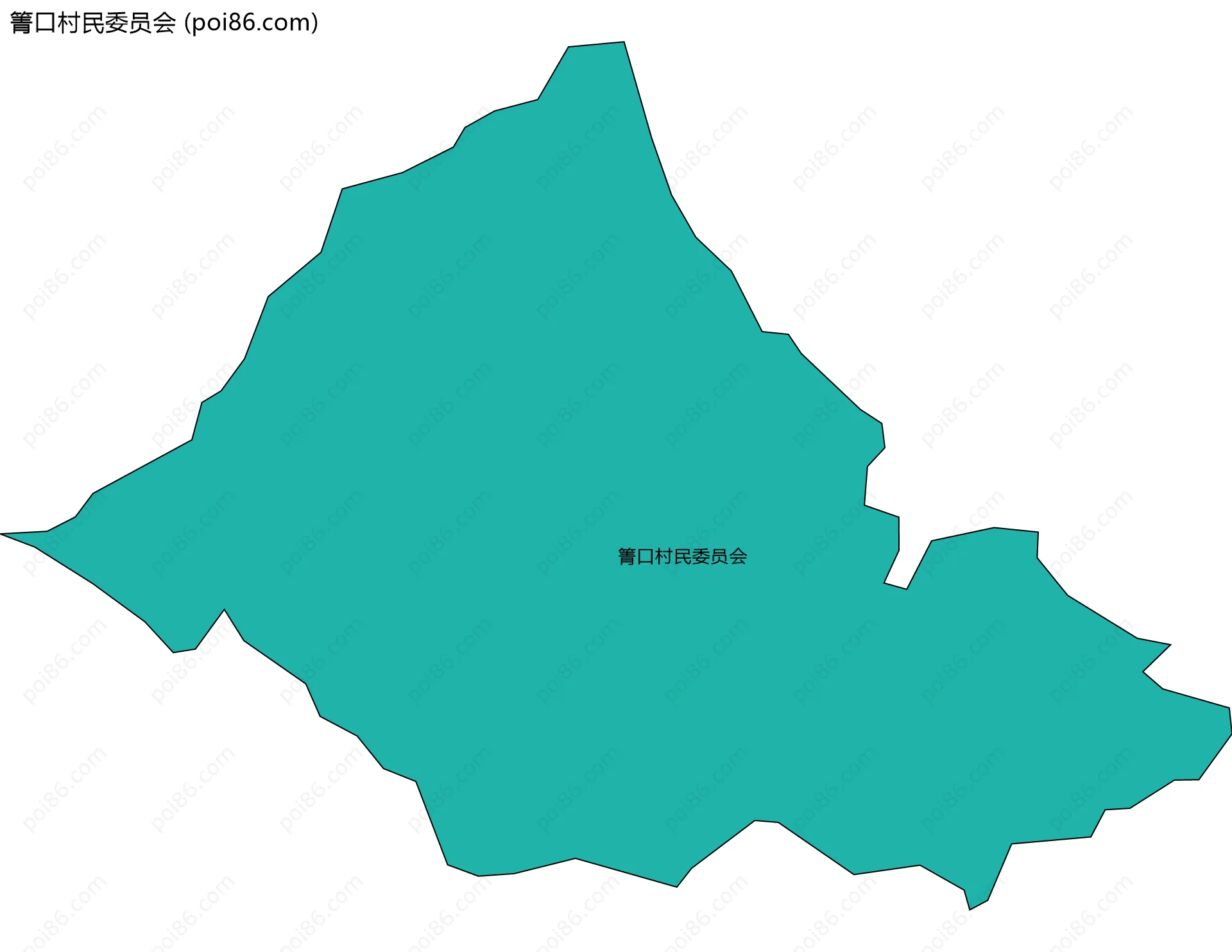 箐口村民委员会边界地图