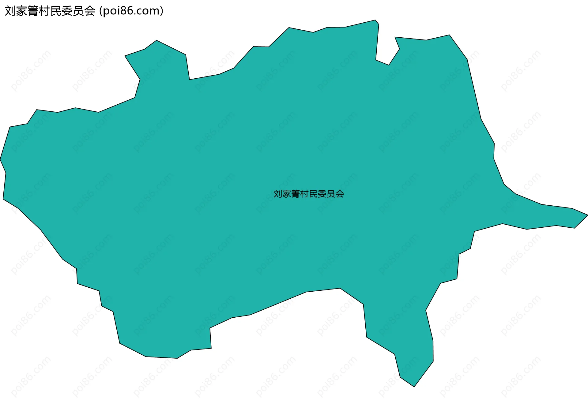 刘家箐村民委员会边界地图