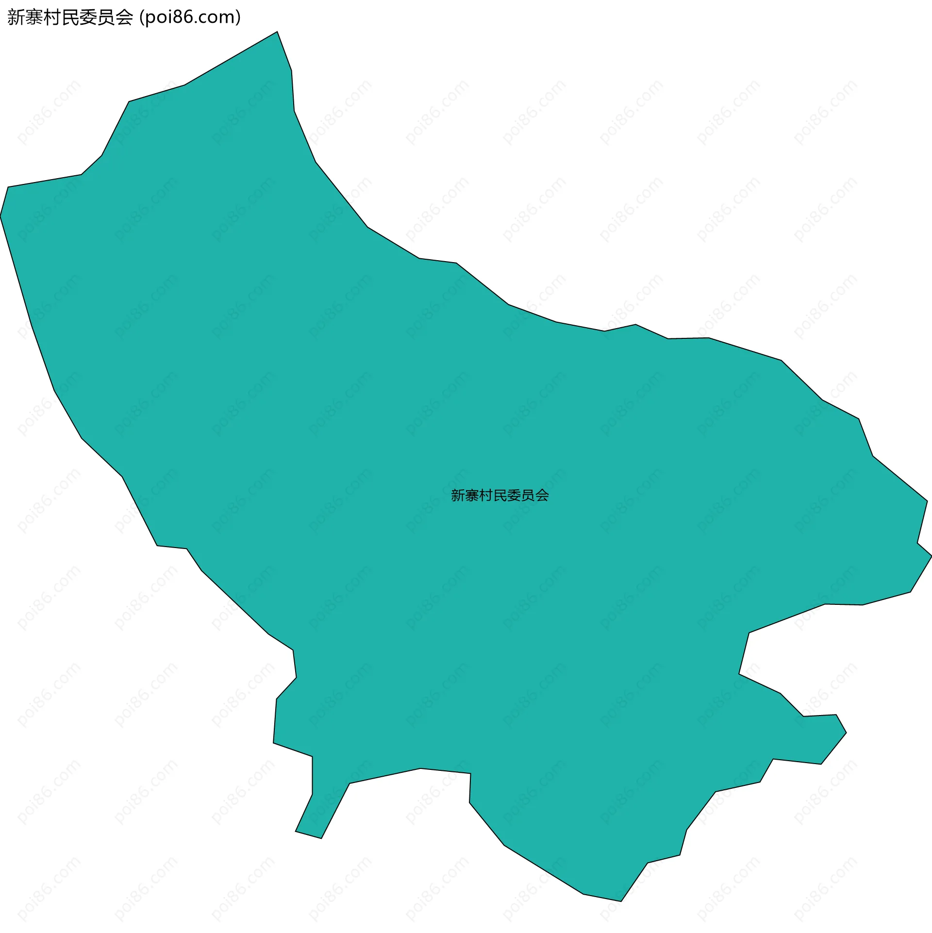 新寨村民委员会边界地图