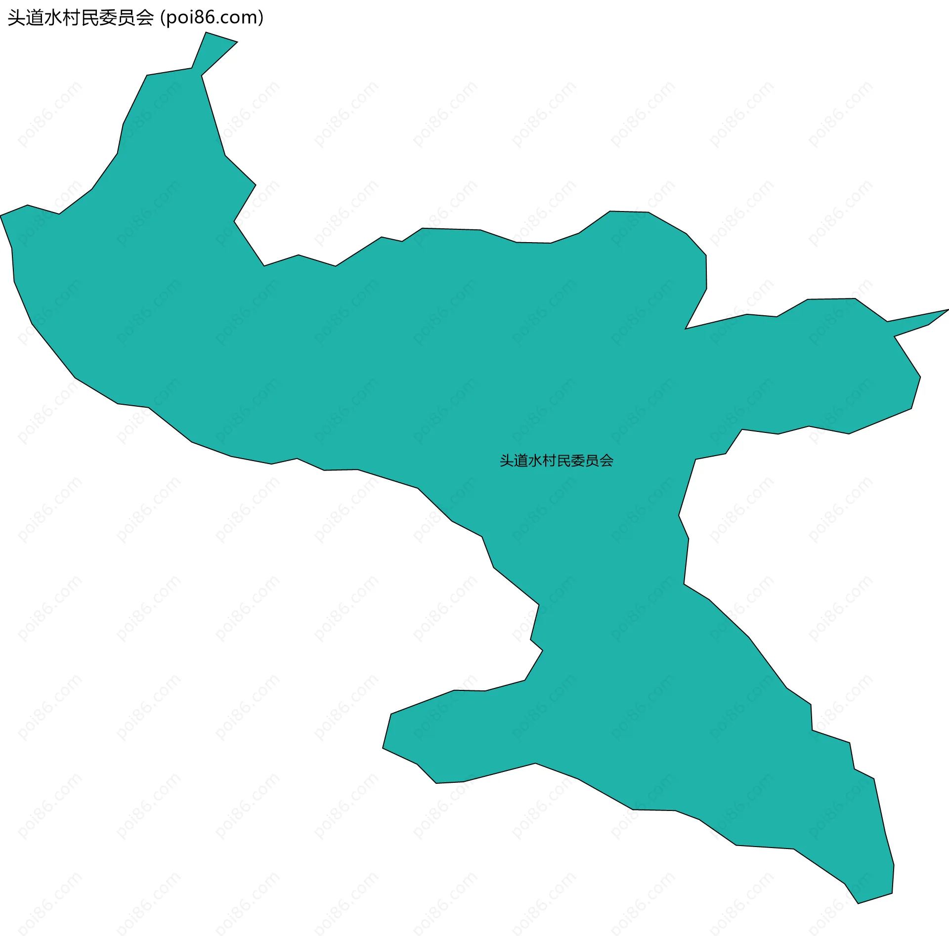 头道水村民委员会边界地图