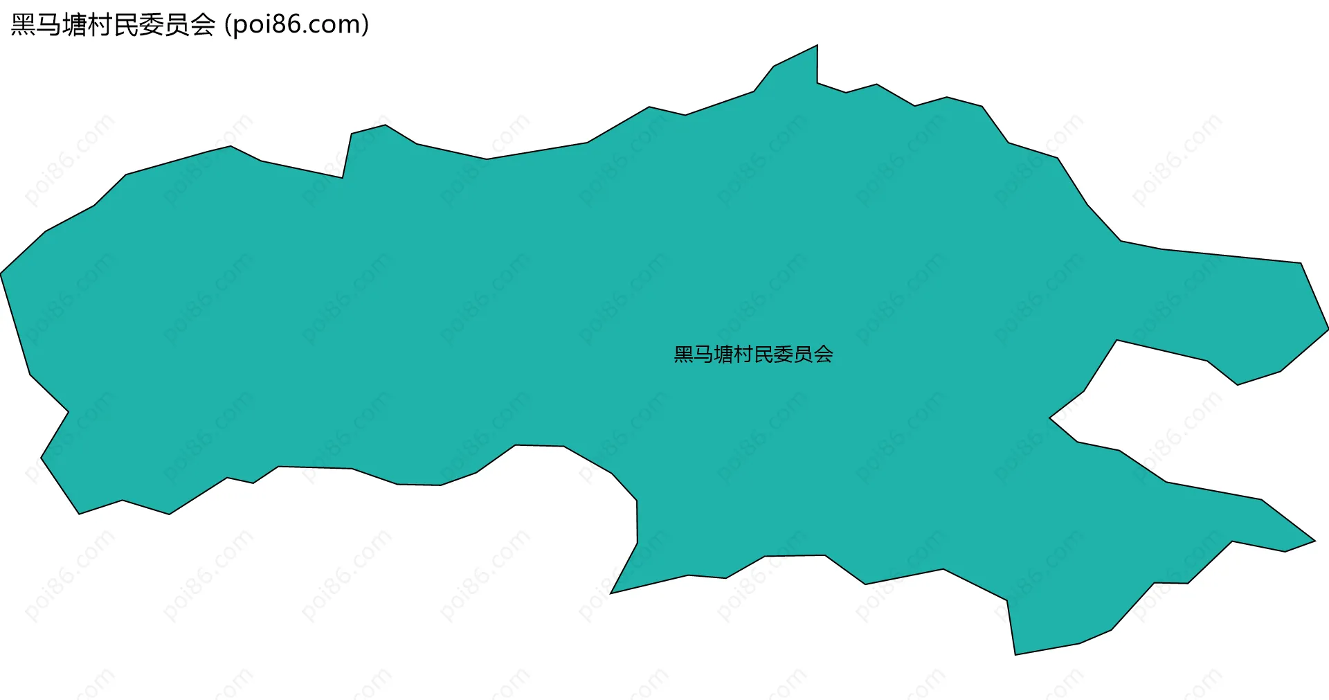 黑马塘村民委员会边界地图