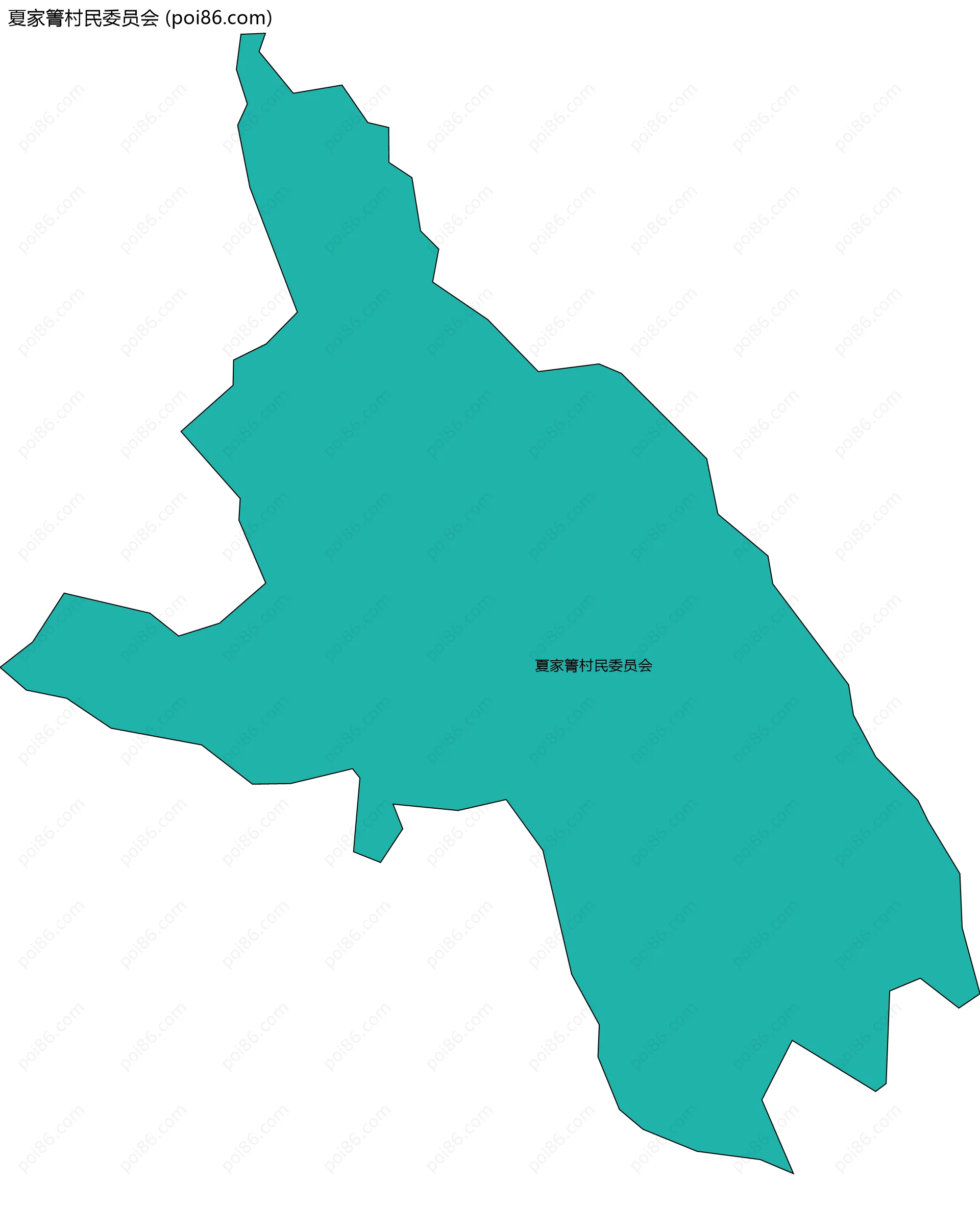 夏家箐村民委员会边界地图