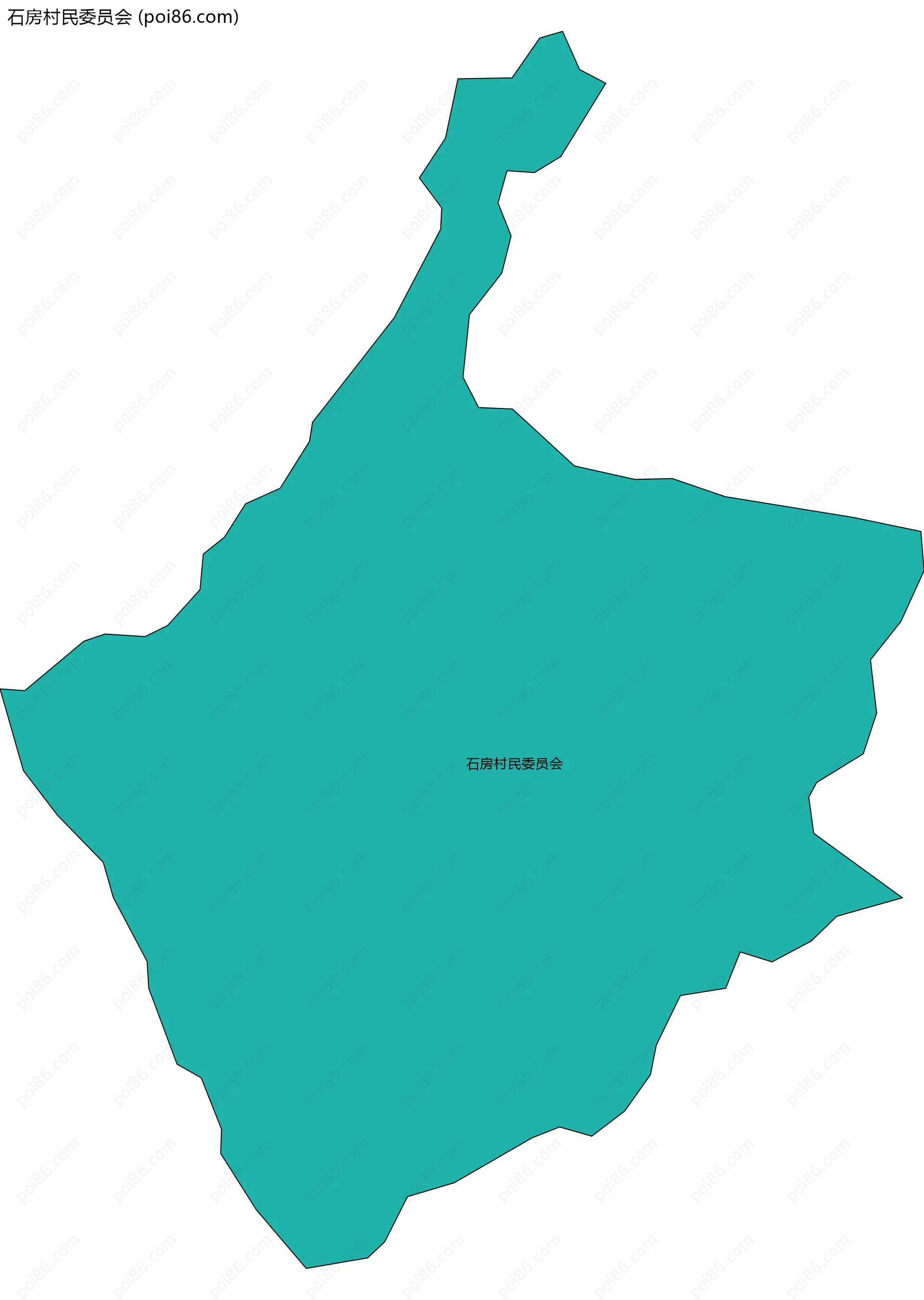 石房村民委员会边界地图