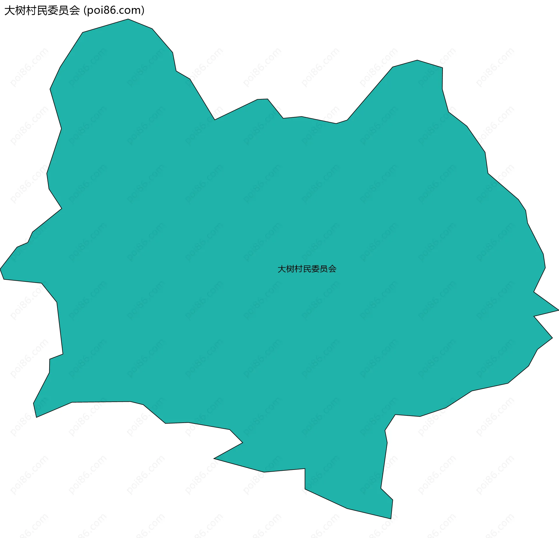 大树村民委员会边界地图