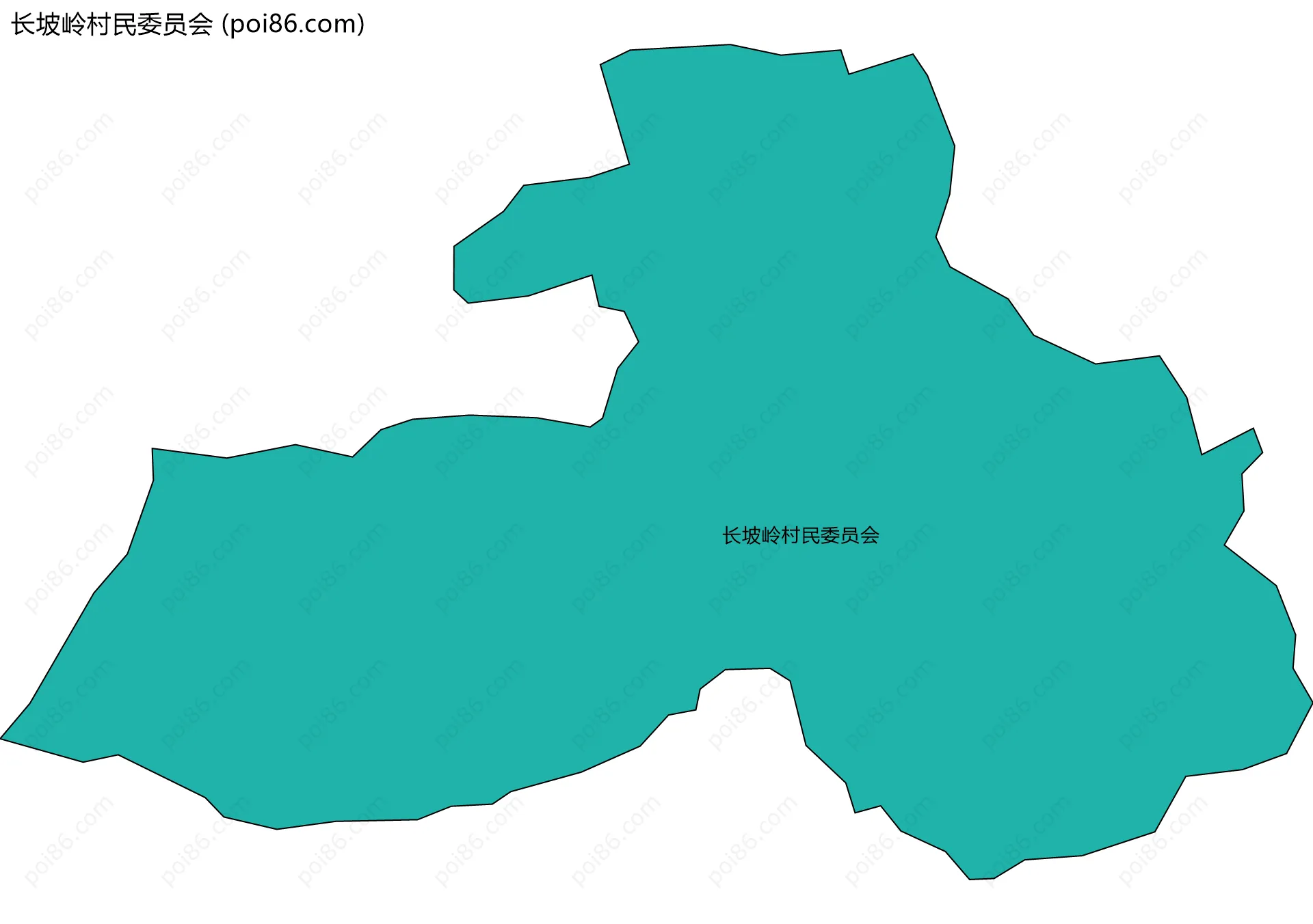 长坡岭村民委员会边界地图
