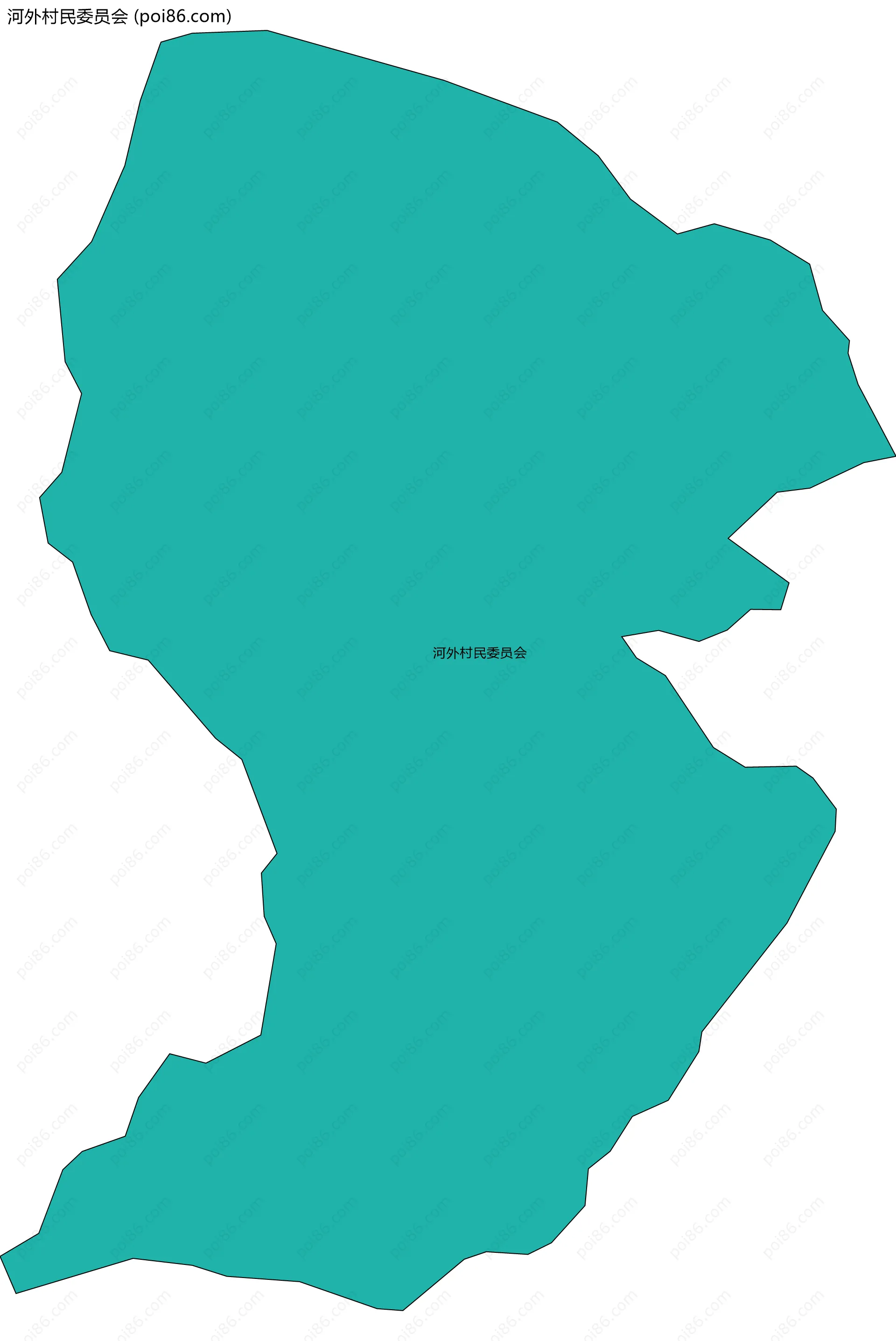 河外村民委员会边界地图