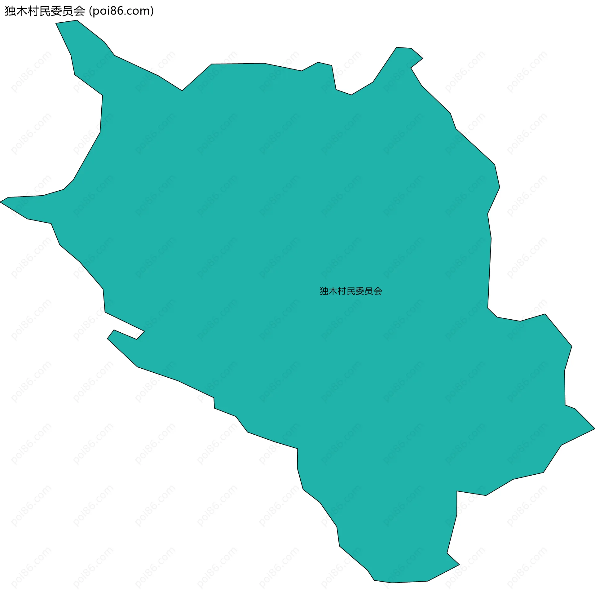 独木村民委员会边界地图