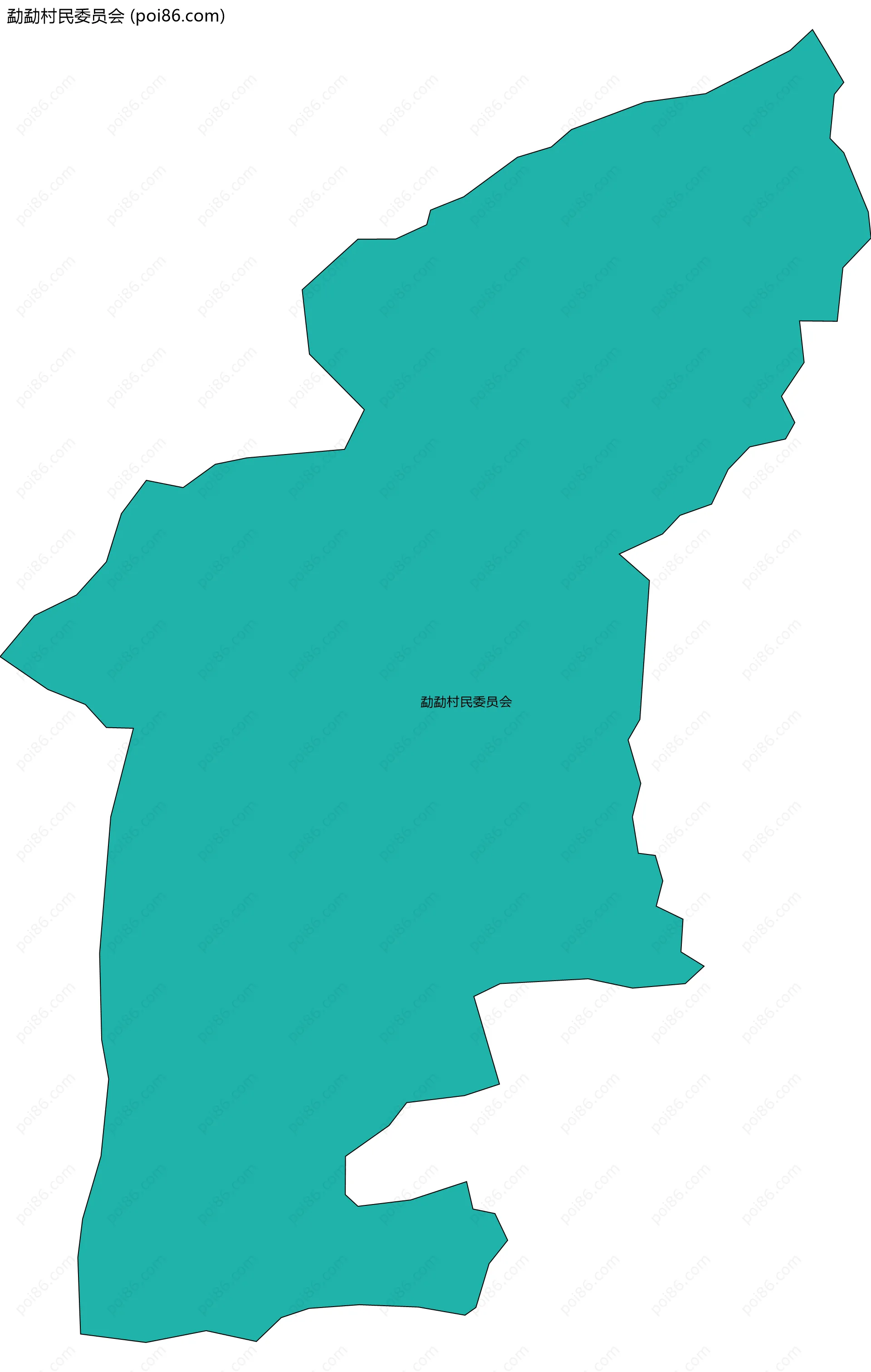 勐勐村民委员会边界地图