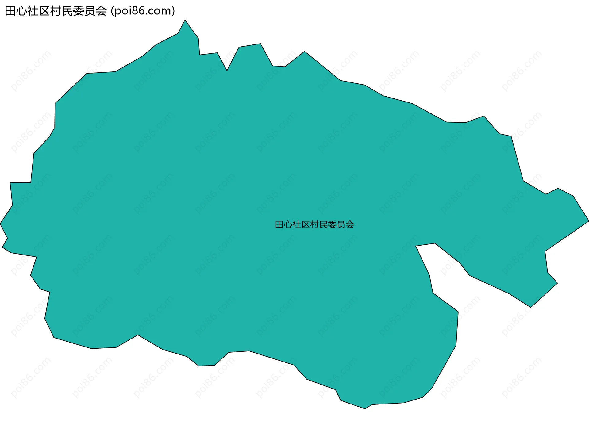 田心社区村民委员会边界地图