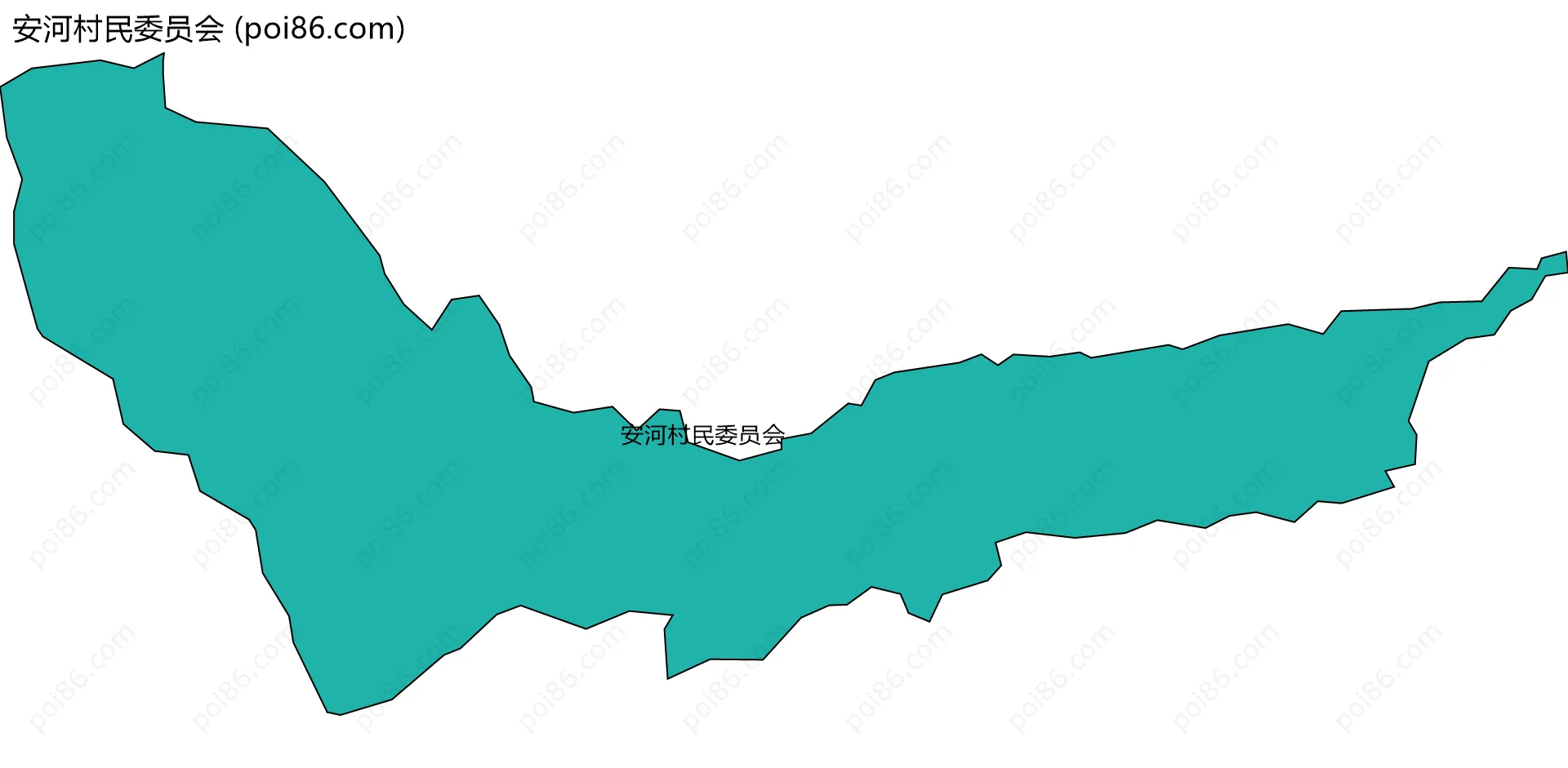安河村民委员会边界地图