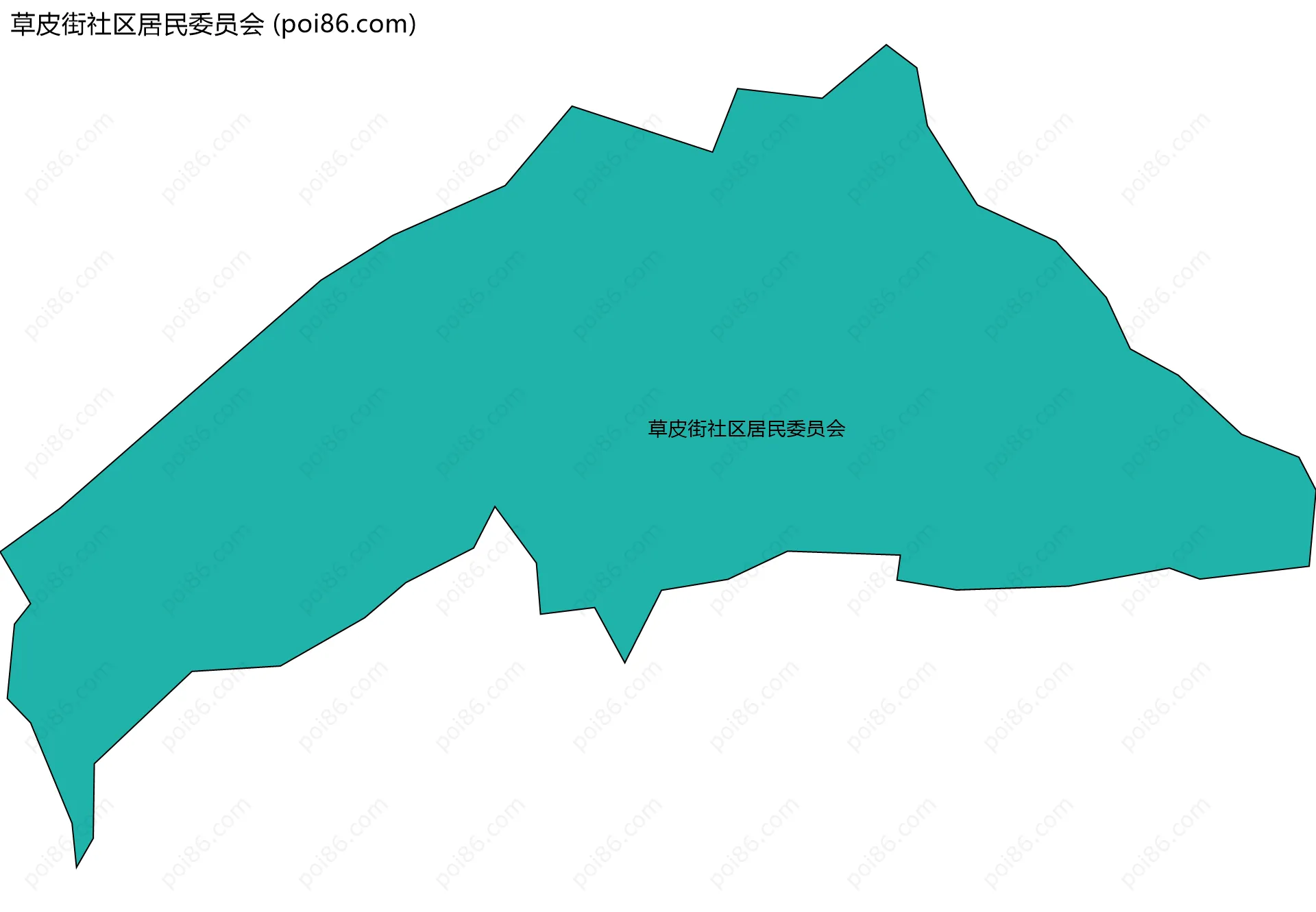 草皮街社区居民委员会边界地图