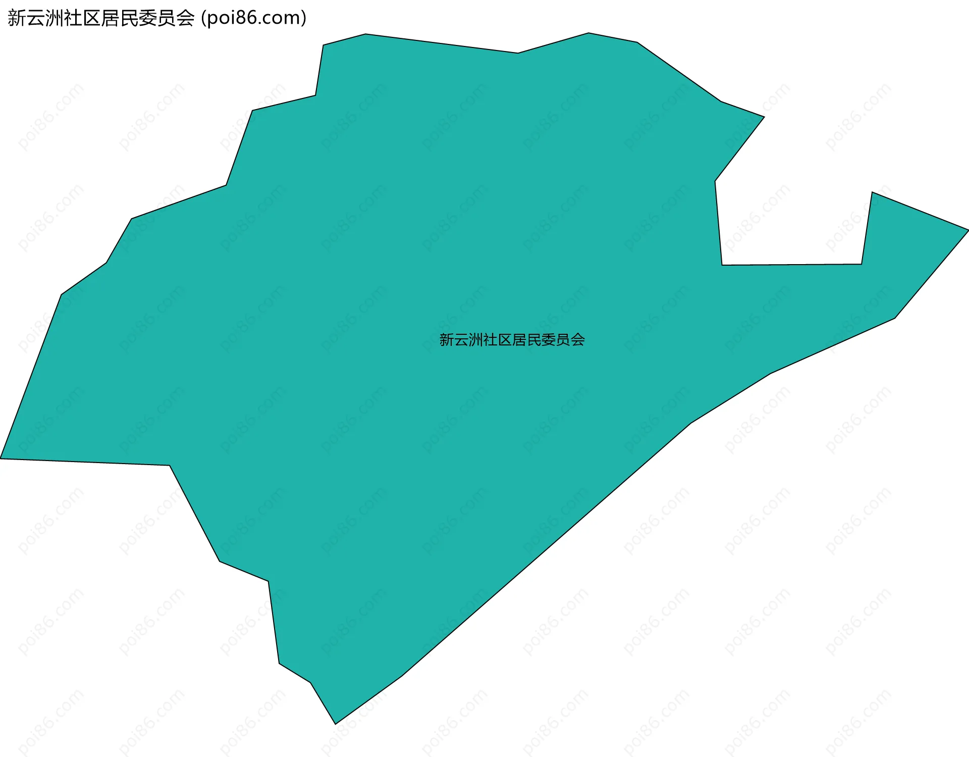 新云洲社区居民委员会边界地图